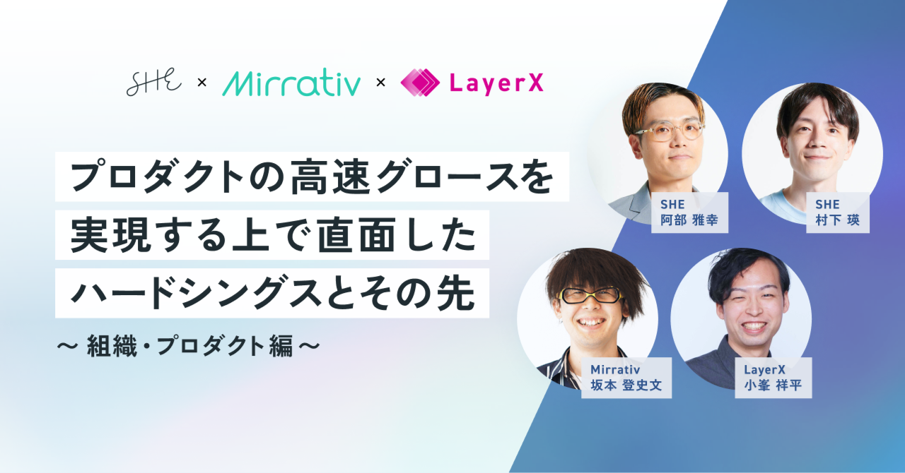 前編：プロダクトの高速グロースを実現する上で直面した、ハードシングスとその先 ～組織編・プロダクト編～ 【イベントレポート】｜SHElikes｜note