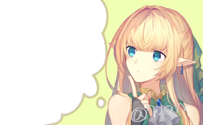 Vtuber エルフの村のふぁる村長 様 動画サムネイルイラスト Vtuber エルフの村のふぁる村長 様 動画サムネイルイラスト