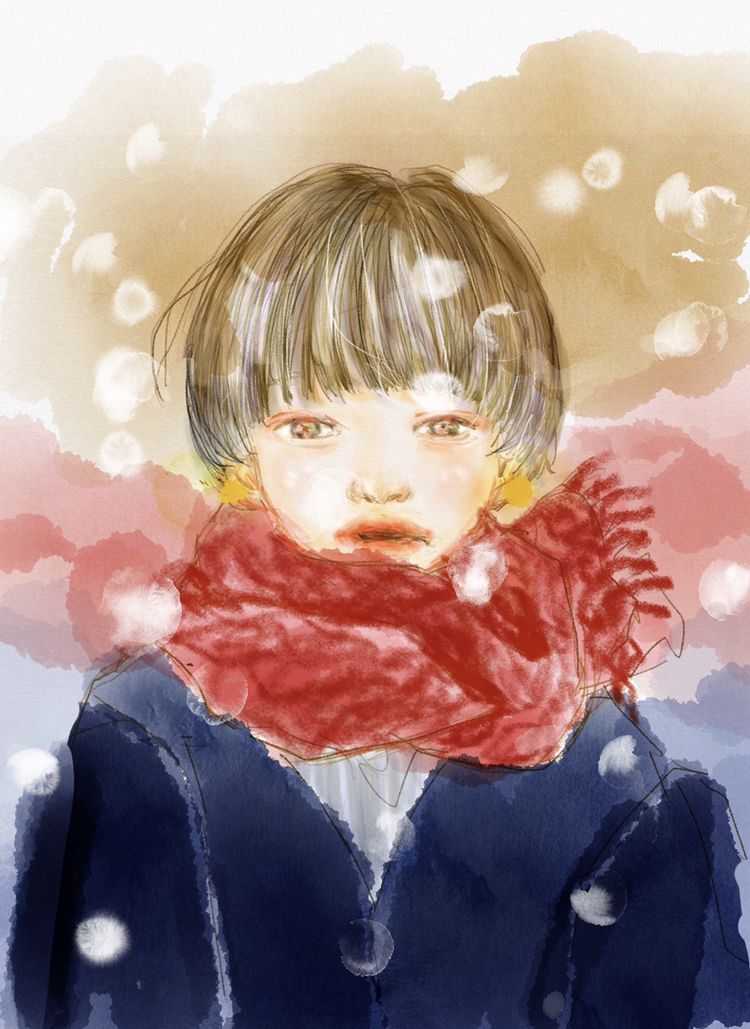 制服とマフラー-1