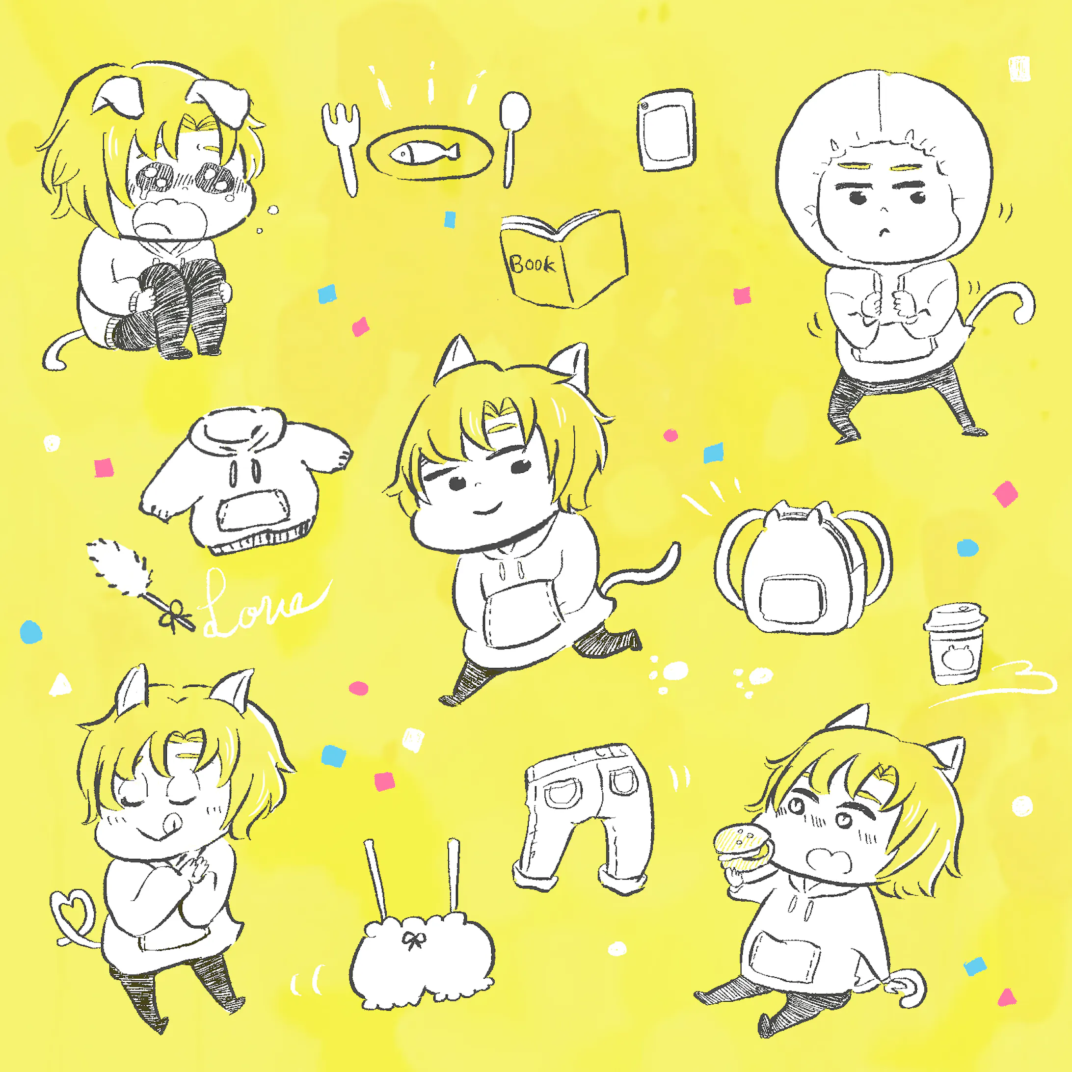 デフォルメキャラクター ポーズのサンプル デフォルメキャラクター ポーズのサンプル