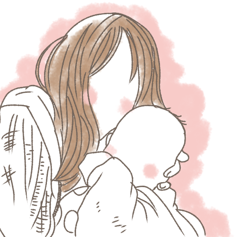 イラスト　母とベビー-1