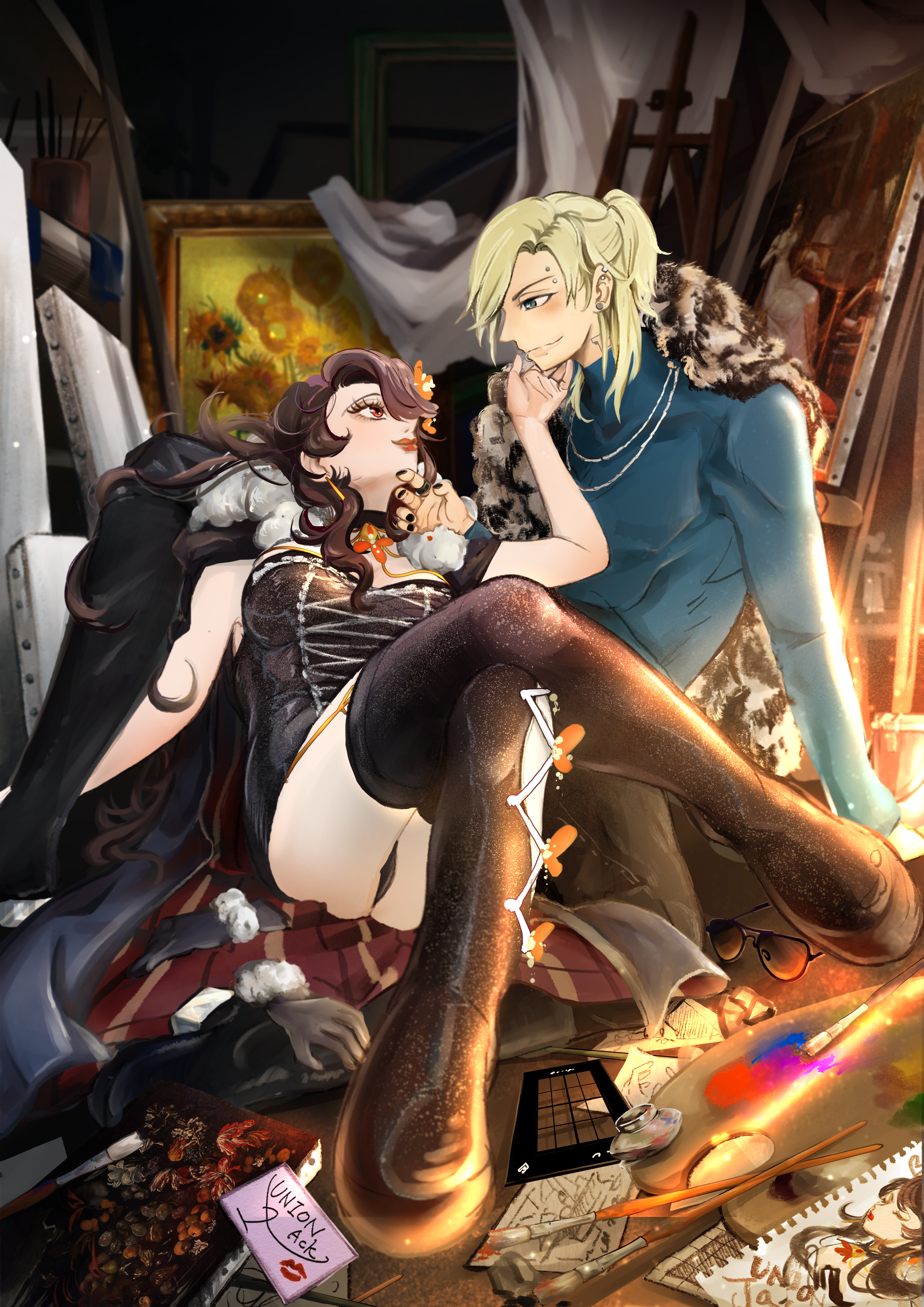 【Commission】怪盗と贋作師の休息-1