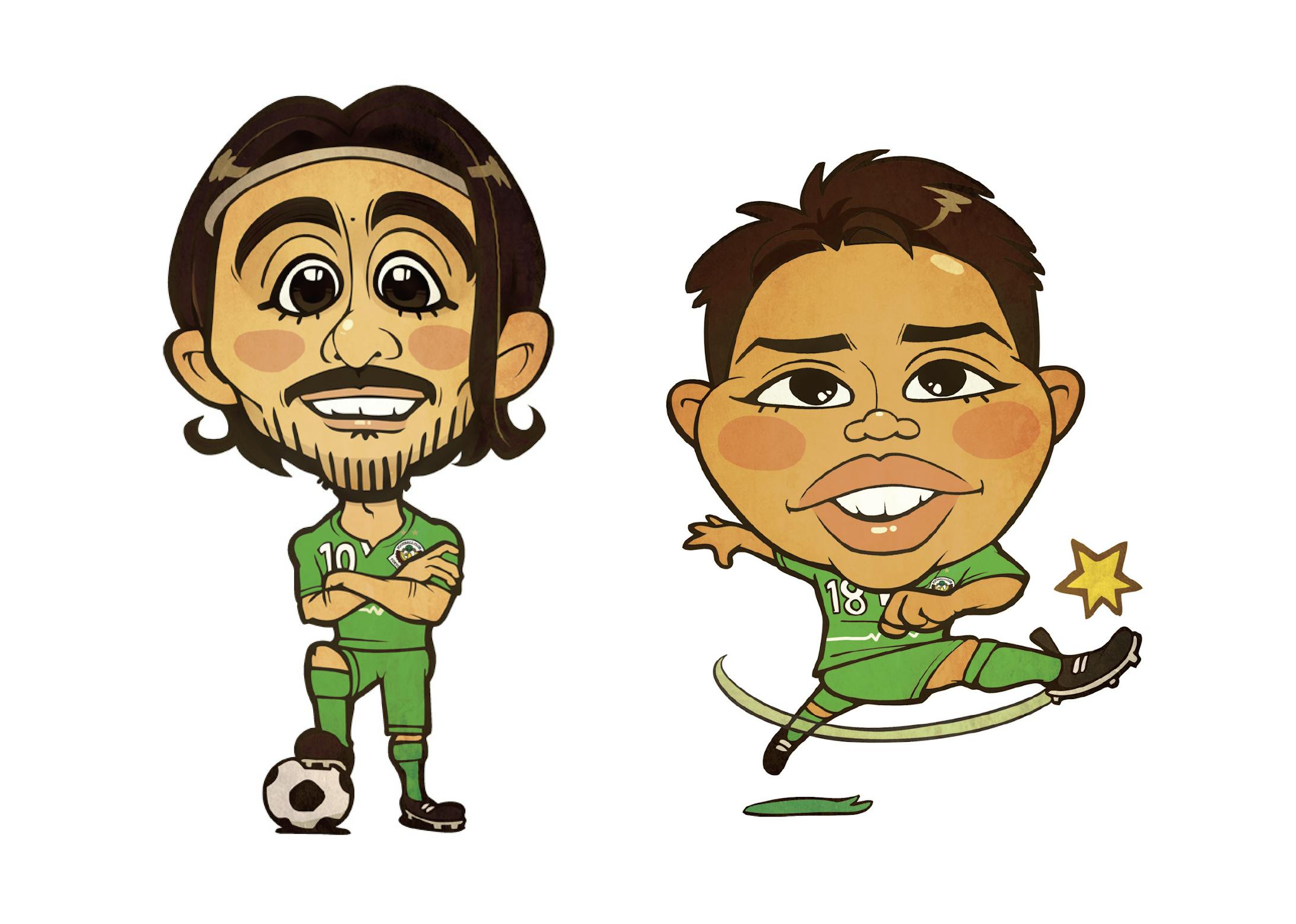 似顔絵イラスト 男子サッカー選手 監督 似顔絵イラスト 男子サッカー選手 監督