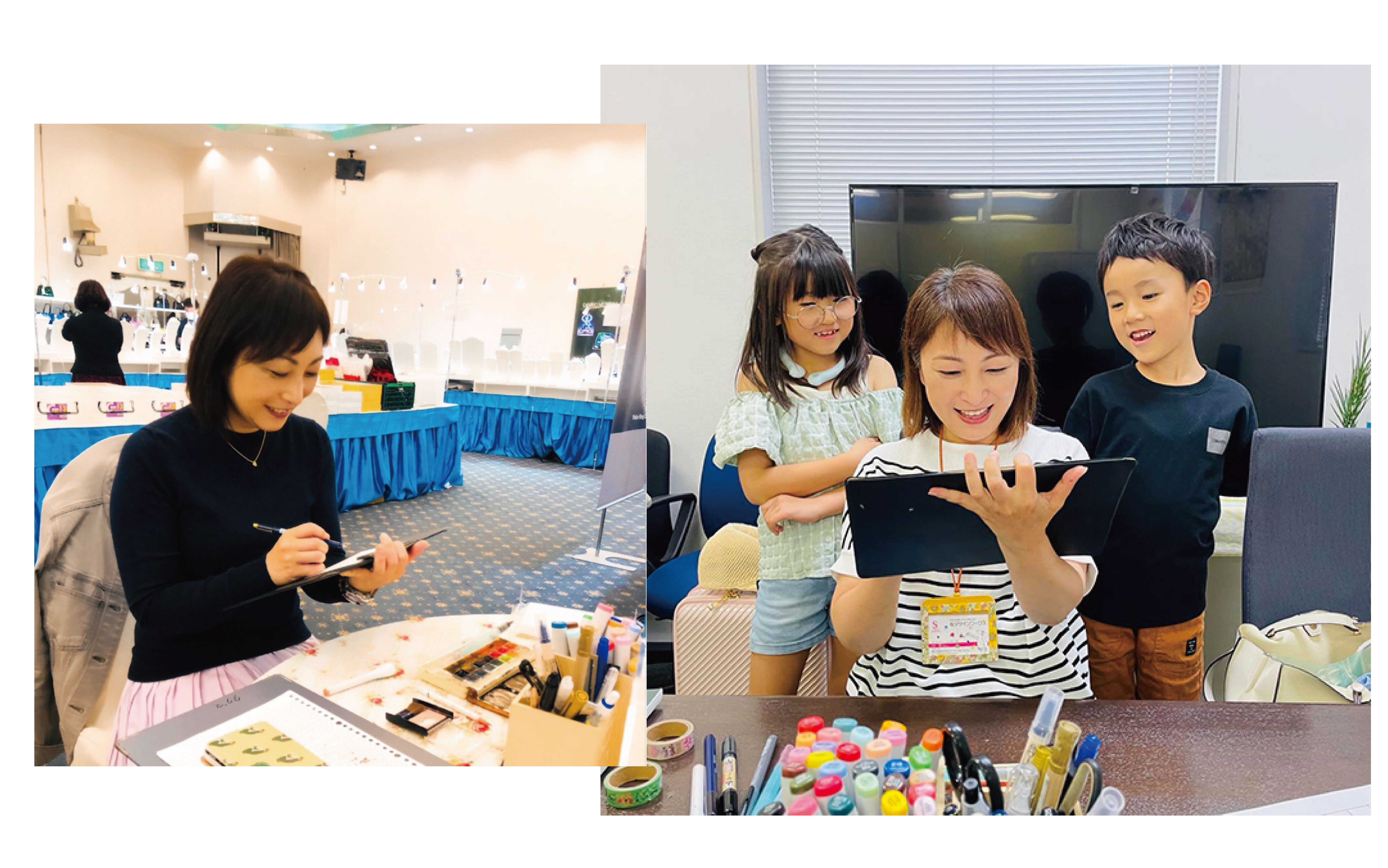 出張似顔絵描き：企業販売促進-1