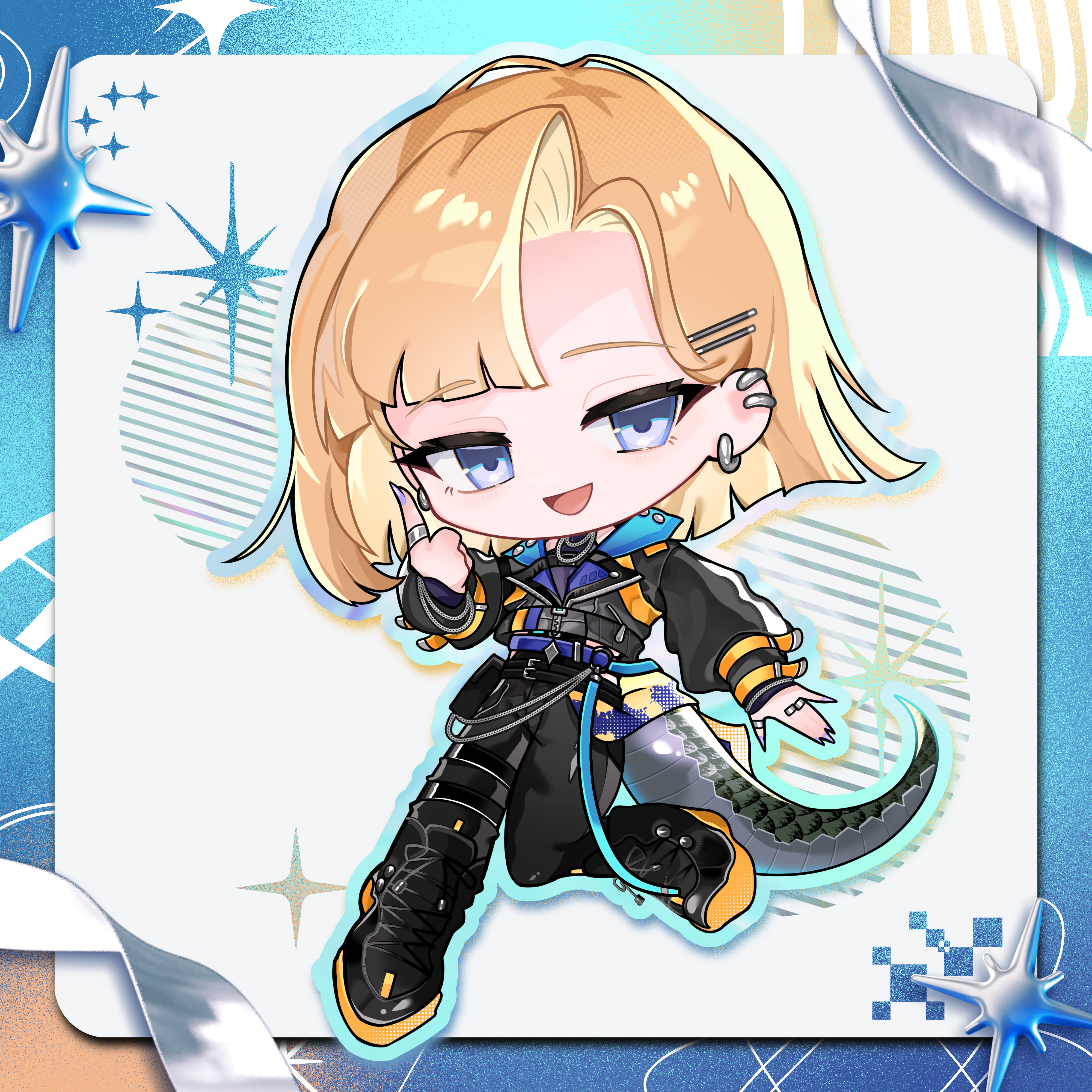 【WORK】黒尾 流牙様デフォルメイラスト-1