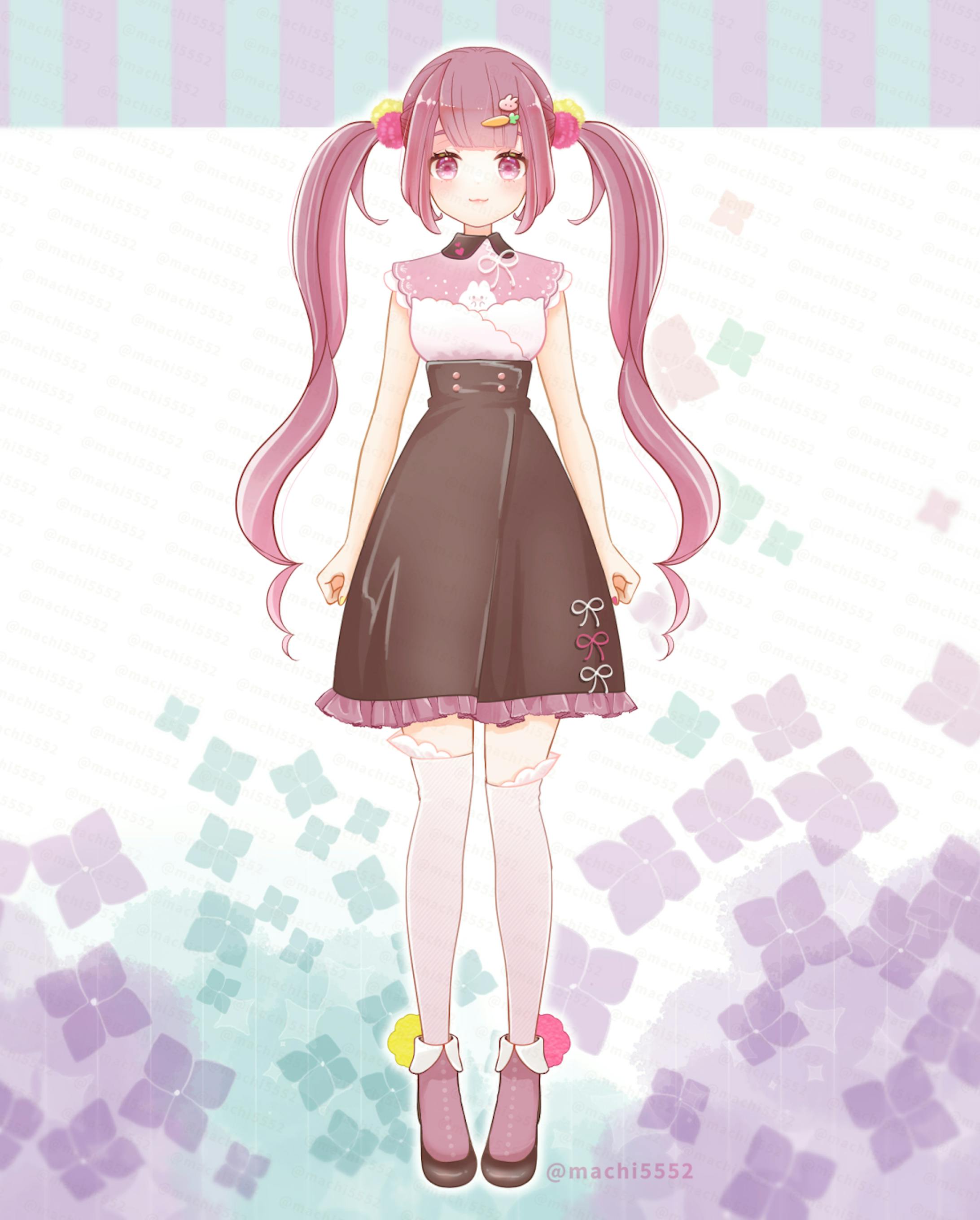 Live2d用パーツ分けイラスト Live2d用パーツ分けイラスト
