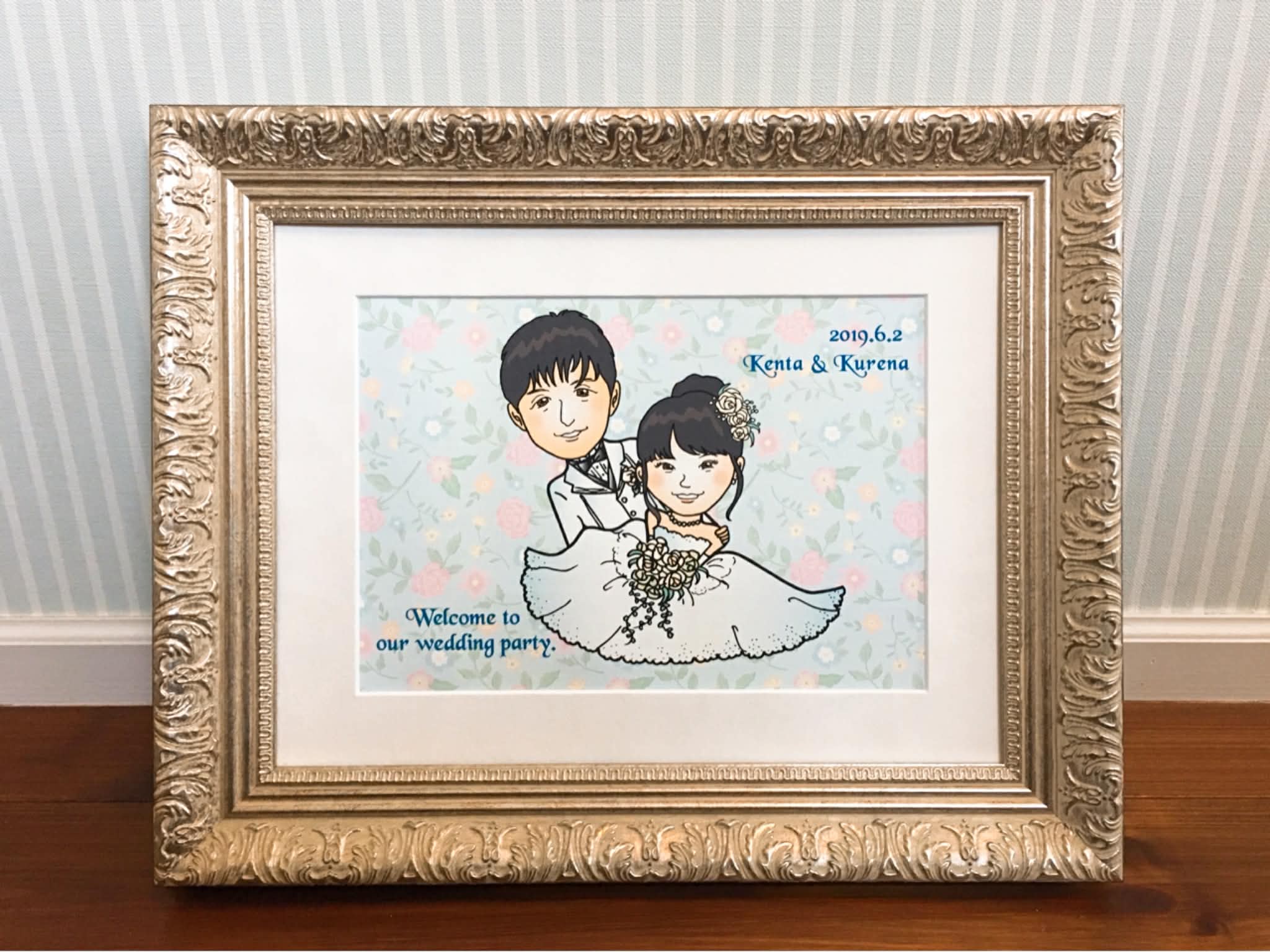 ご結婚記念似顔絵2（ウェルカムボード）-1