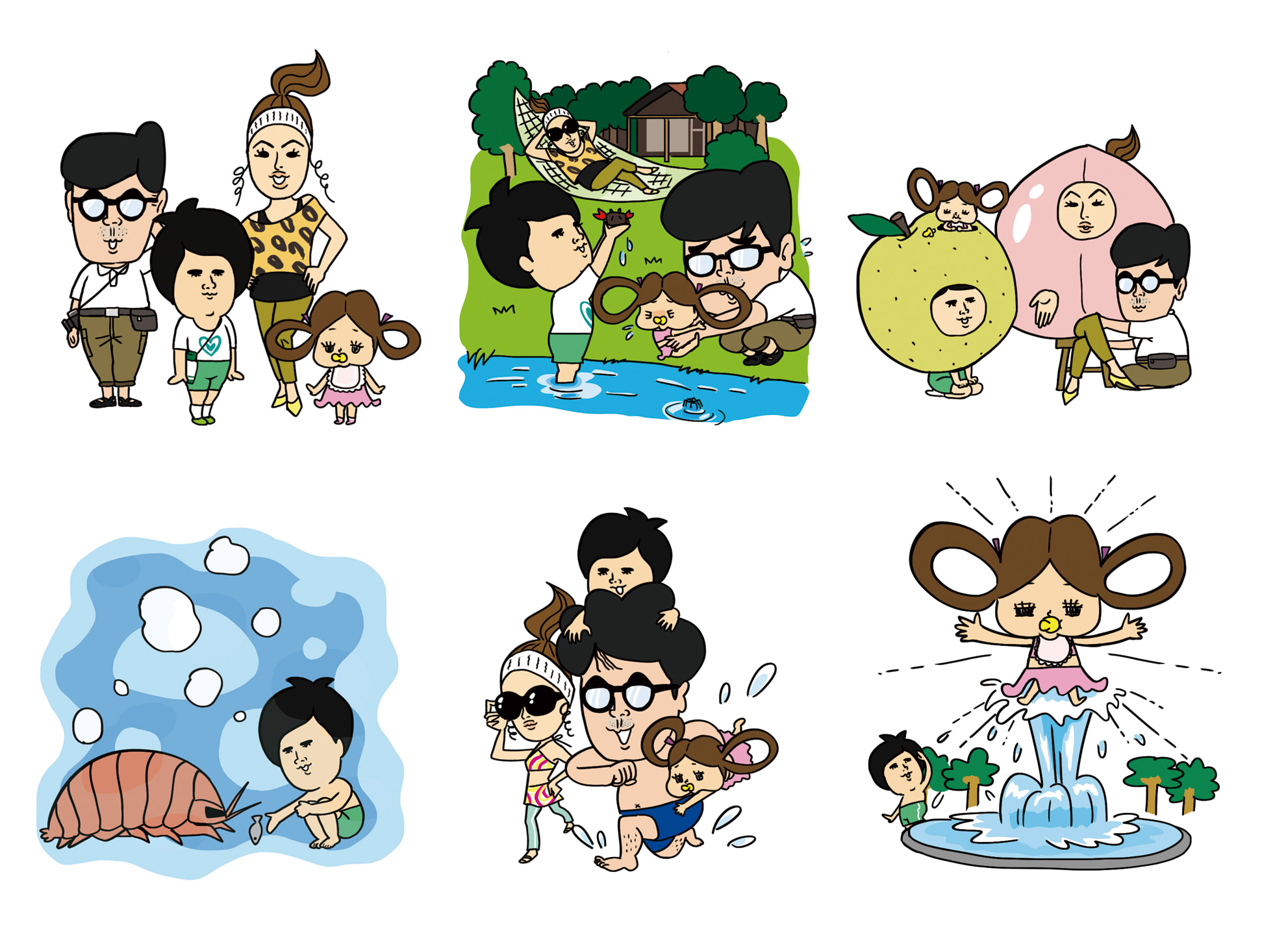 関西ファミリーウォーカーキャライラスト-1