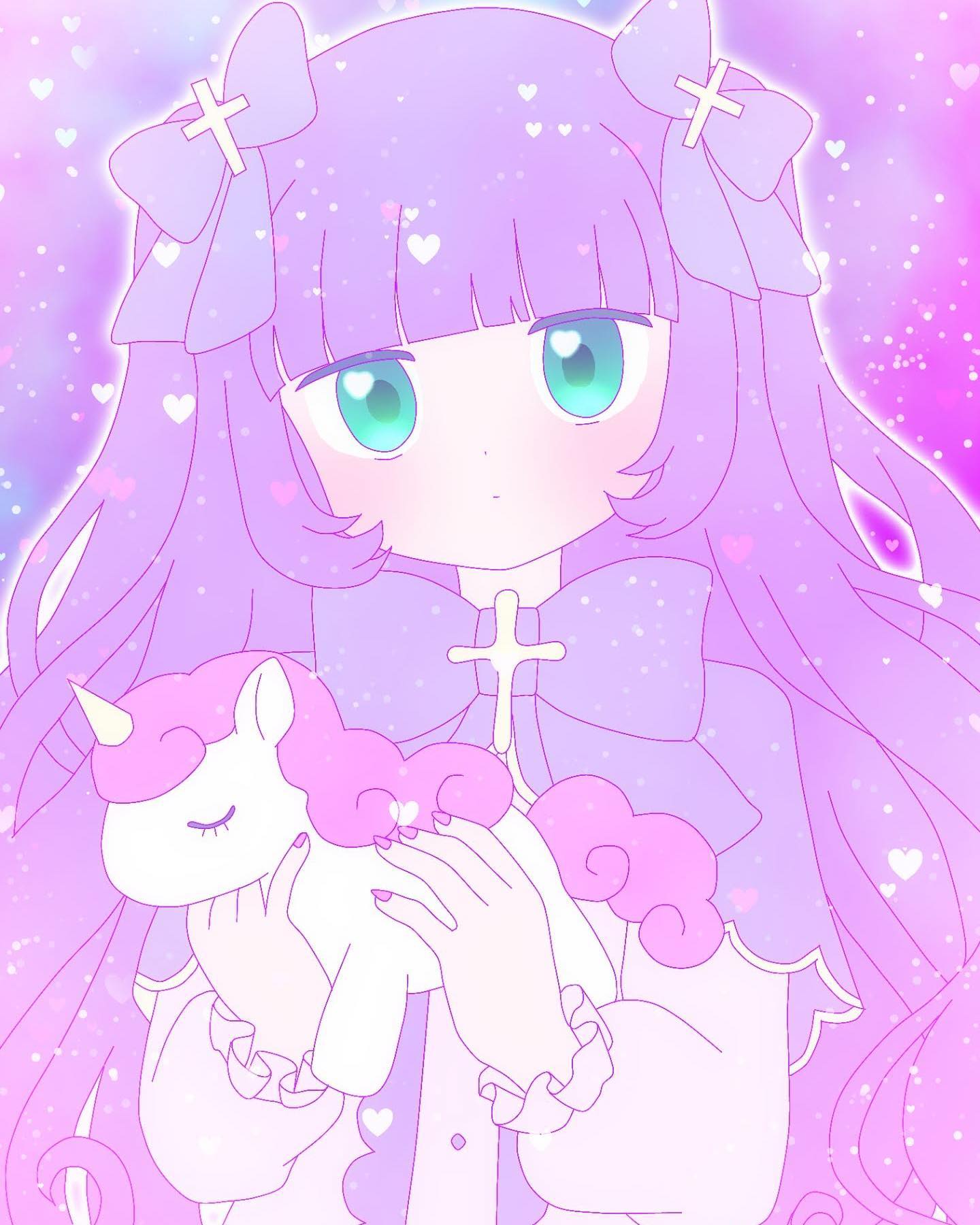 ゆめかわユニコーンちゃん🦄 #イラスト #オリジナル #お絵描き #ゆめ