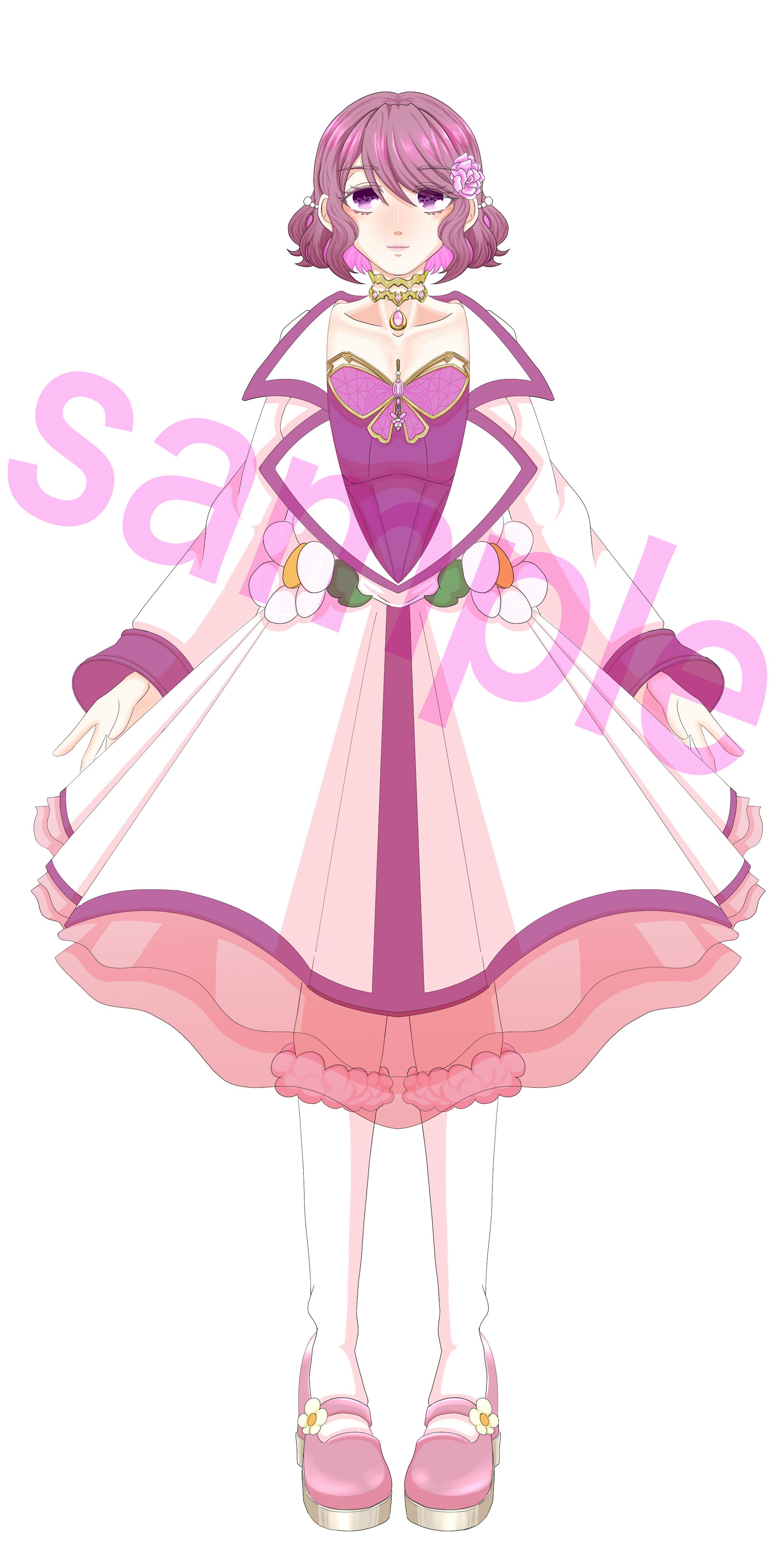 No.07（Live2d用 女性キャラクター04）-1