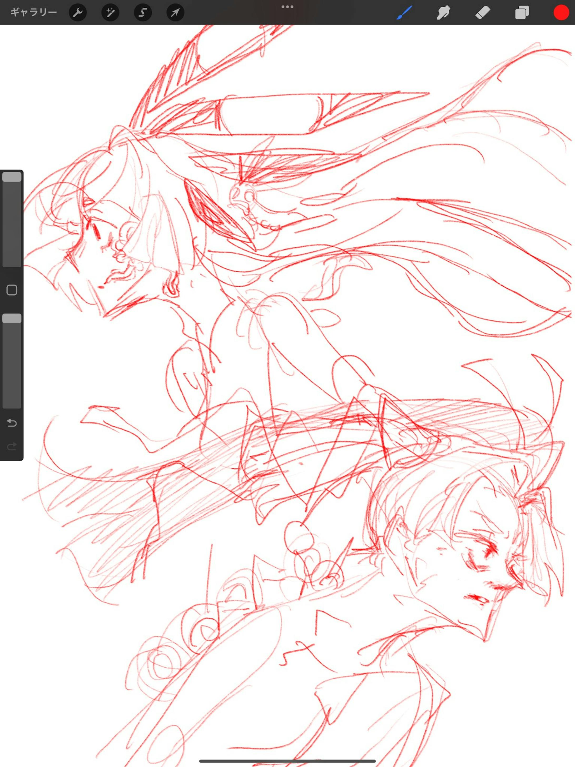 初めてMキャンバスにチャレンジした時の作品です。横に使うと言うことでダイナミックに魅せる構図を模索しました。制作時間は2ヶ月程。