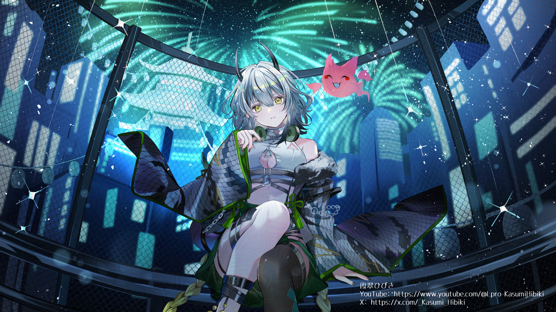 るみぷろ所属 霞翠ひびき様『残響散歌』Cover  MVイラスト-1