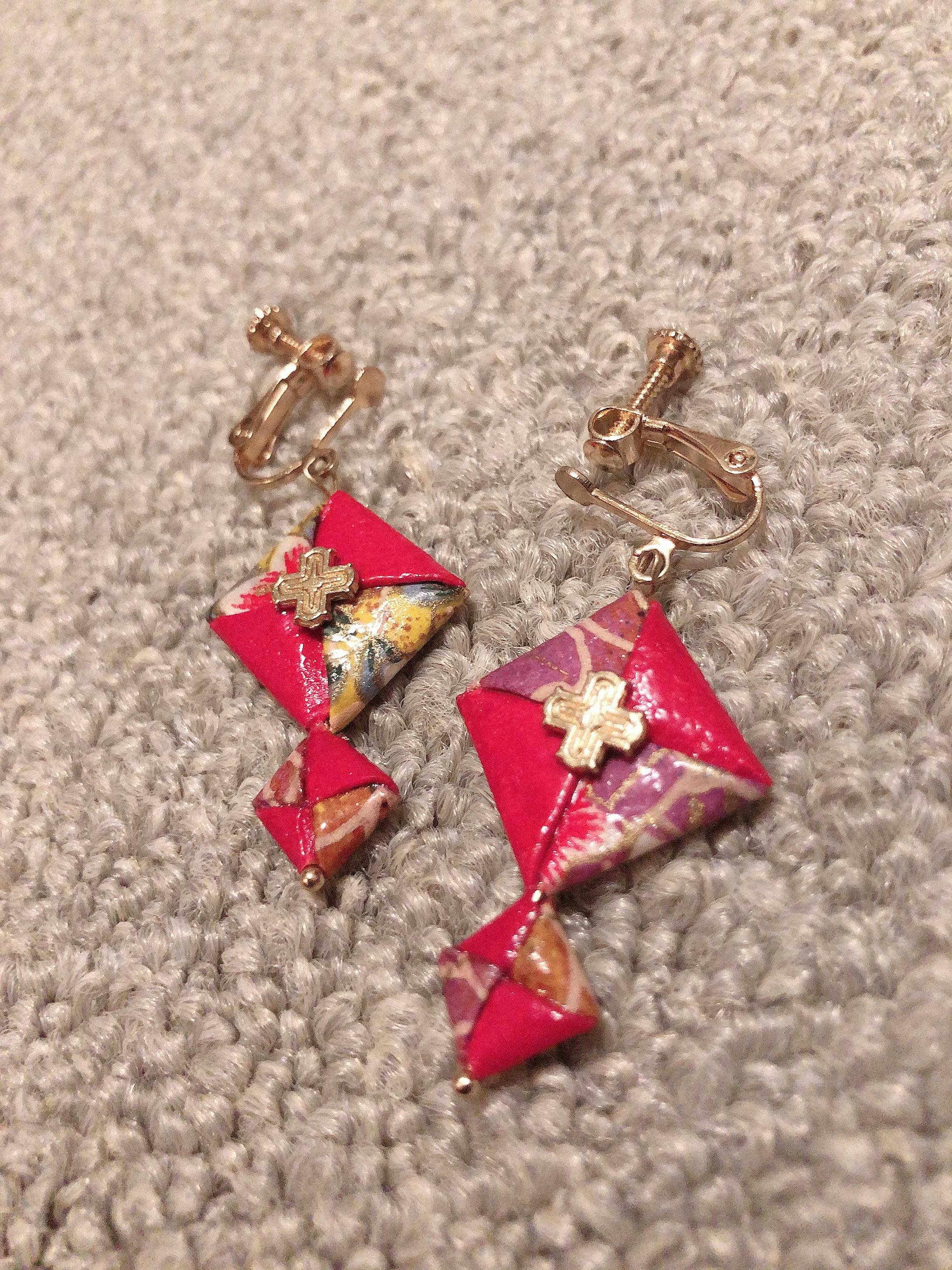 和紙折り紙のアクセサリー-1