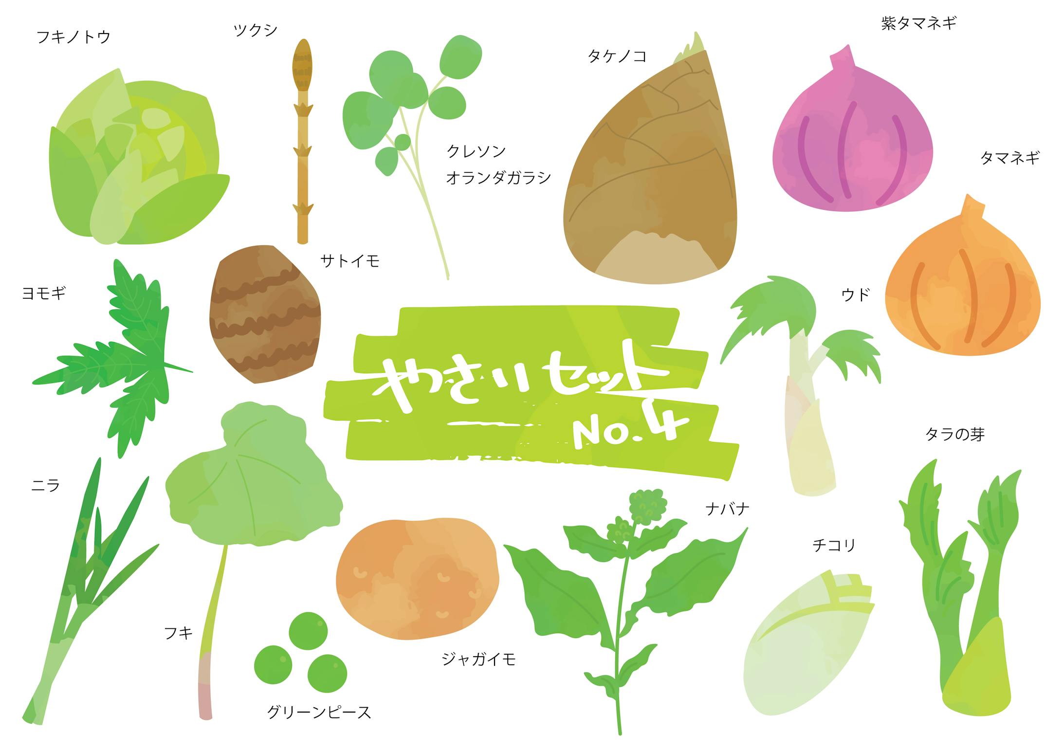 野菜・フルーツイラストセット-4