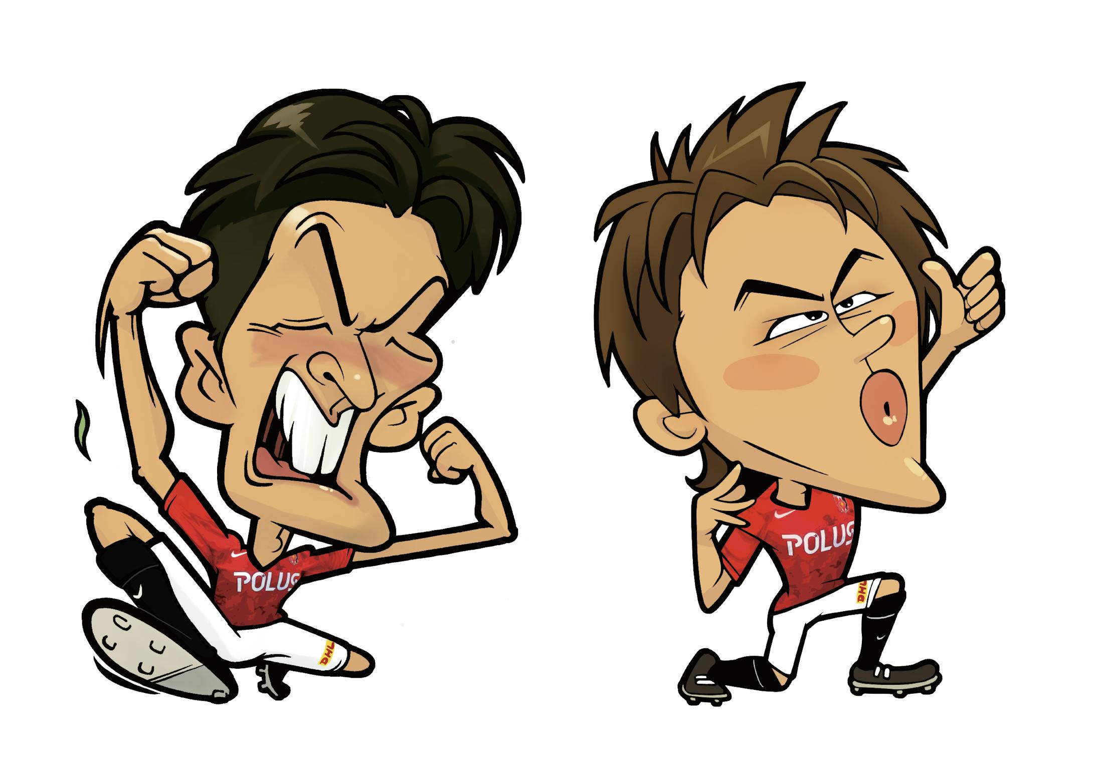 似顔絵イラスト 男子サッカー選手 監督 似顔絵イラスト 男子サッカー選手 監督