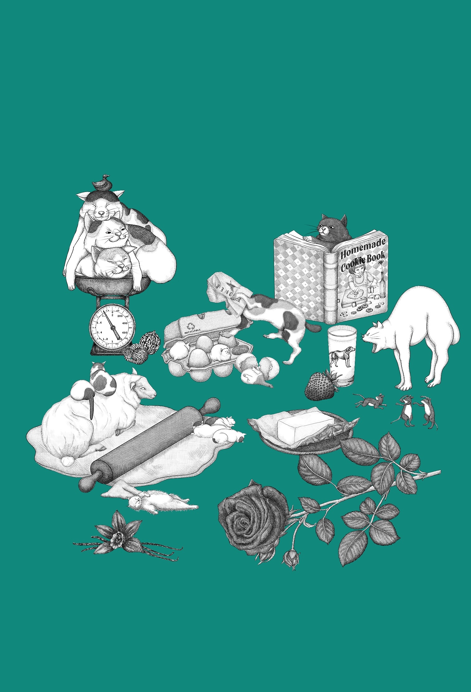 ペン画風イラスト-1