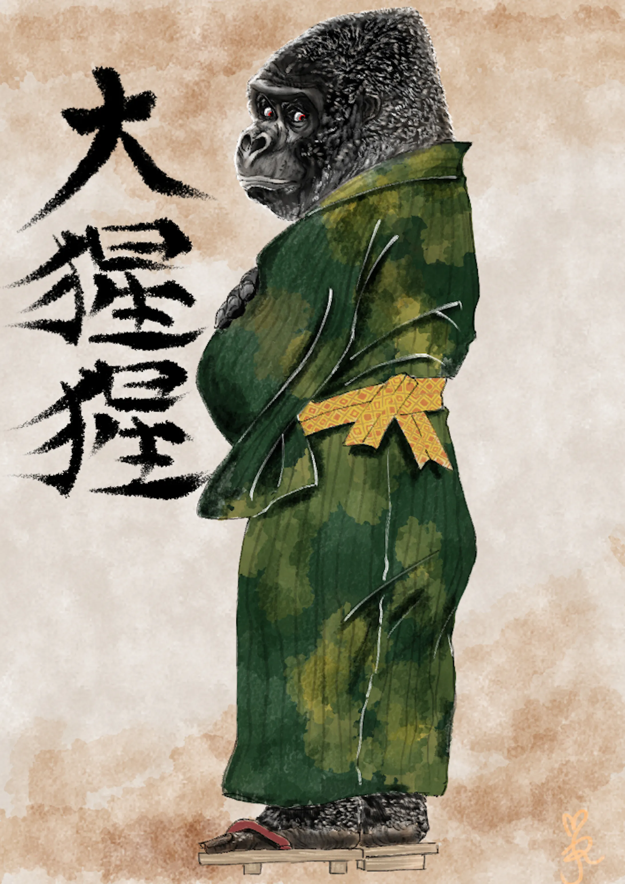 和風 日本画風イラスト軍