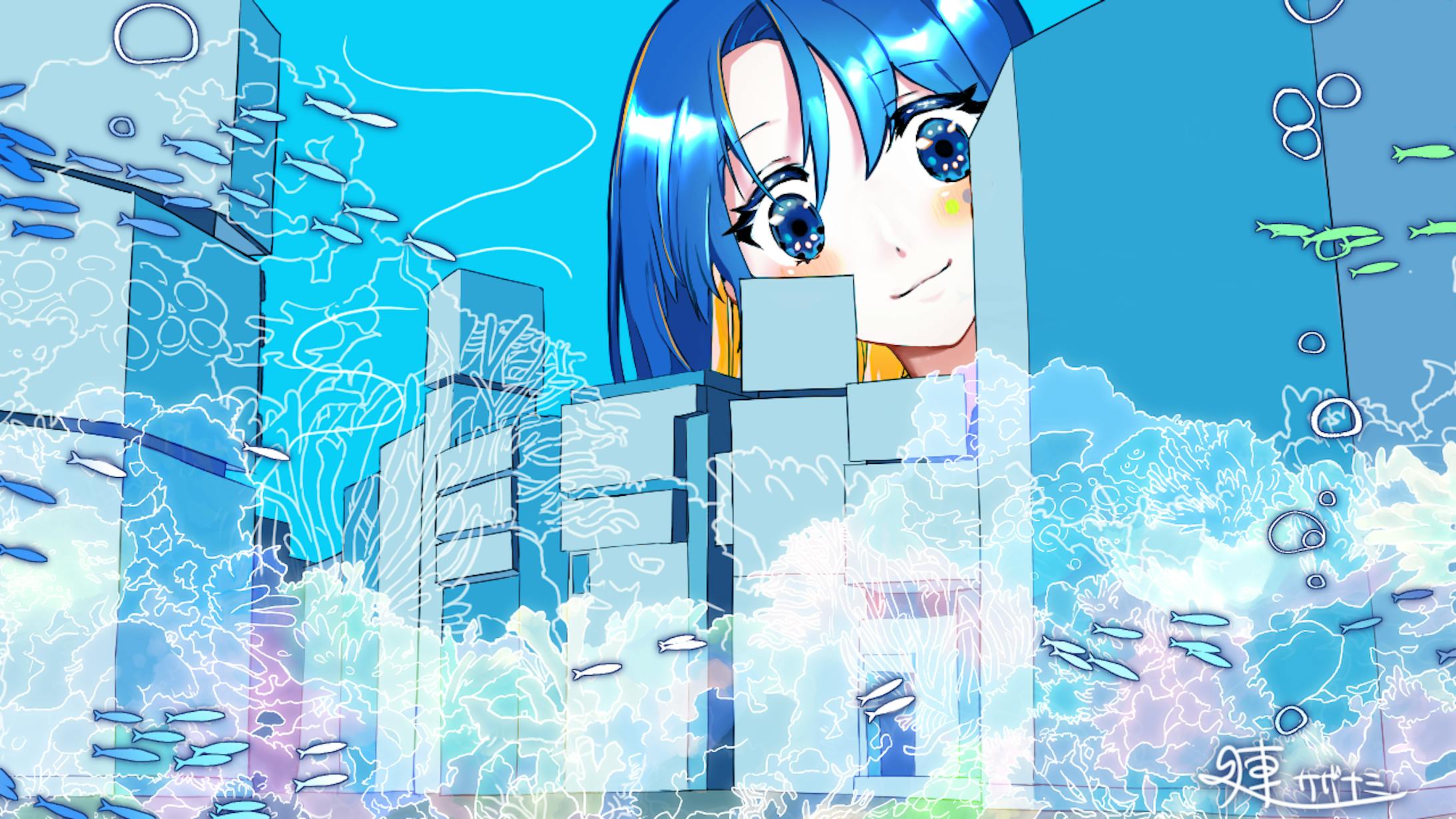 水色照明パロディ イラスト 水色照明パロディ イラスト