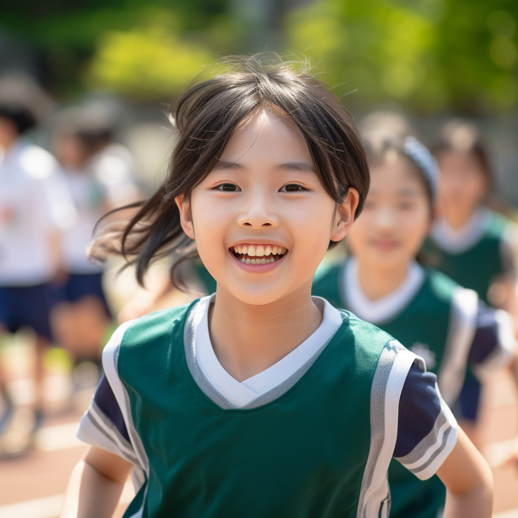 ai 小学生 生成AIで作成した小学生のグループのポートレート | プレミアム写真