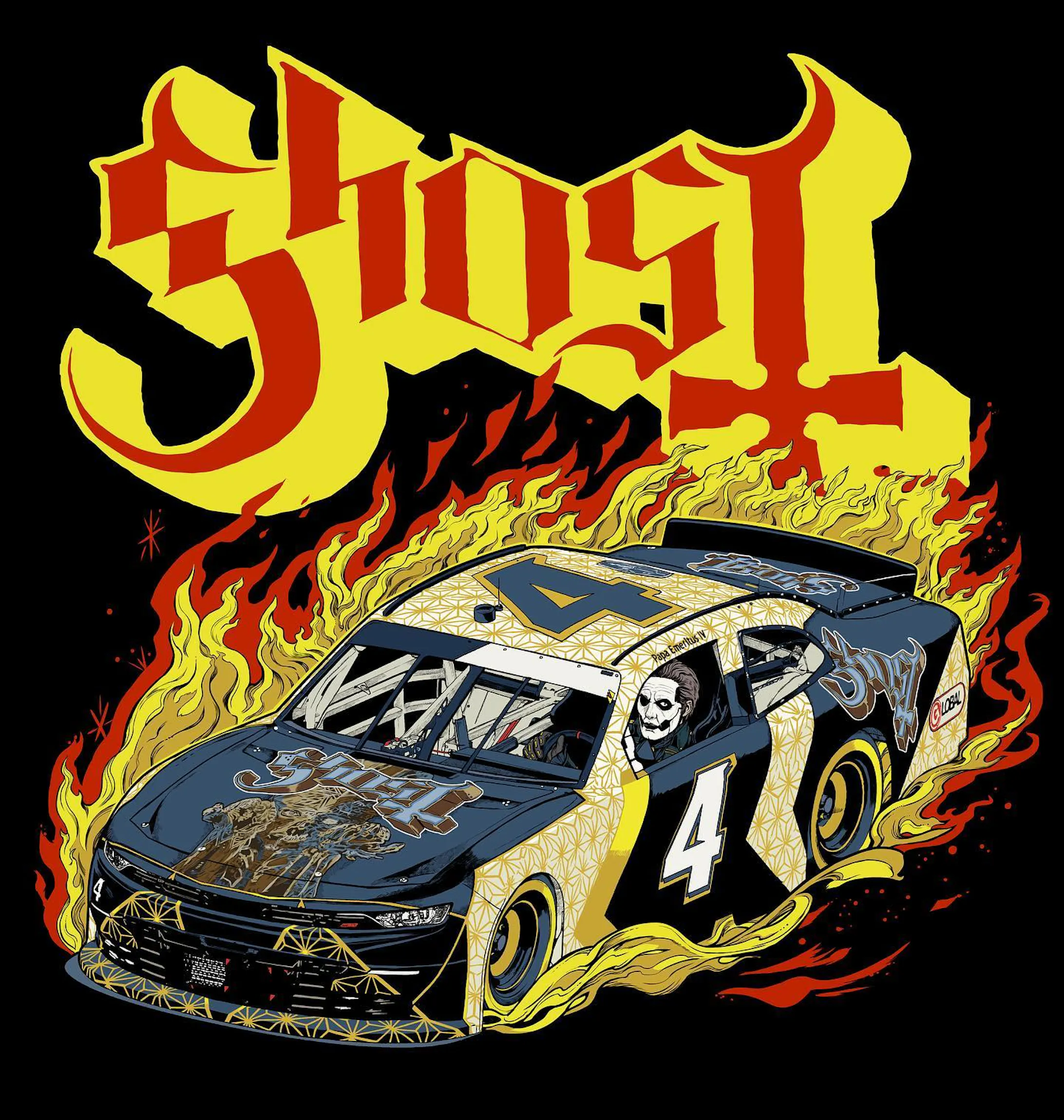 PAPA DRIVER tee merch designs for GHOST