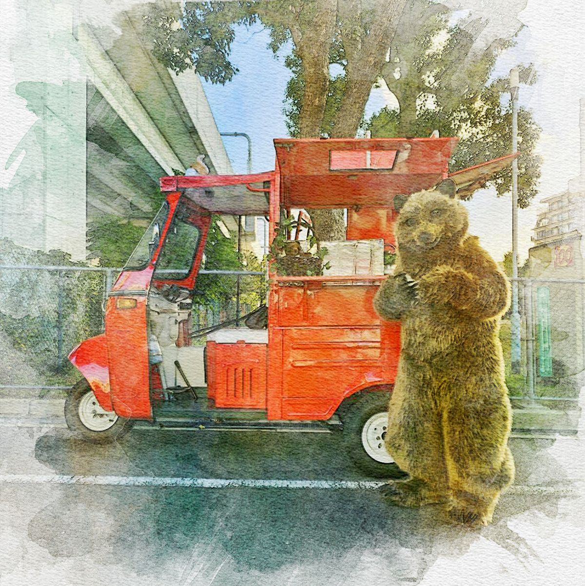 クマが炭火で鮭を焼いている！？住宅街の一角、 絵本から抜け出したような光景に衝撃　実は…鮭弁当だけ販売する、話題のお弁当屋さん-1