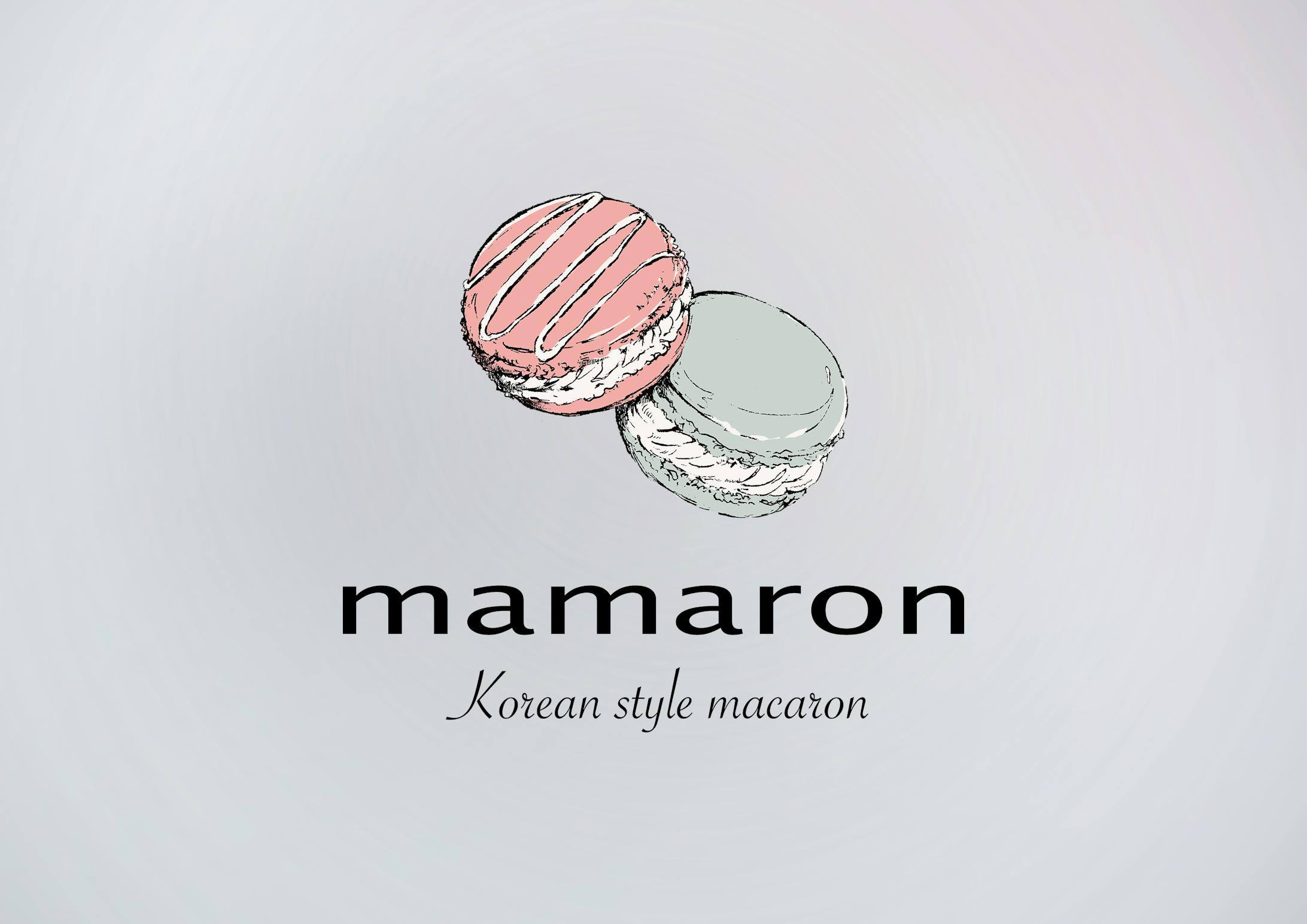 マカロン専門店mamaron イラストロゴ