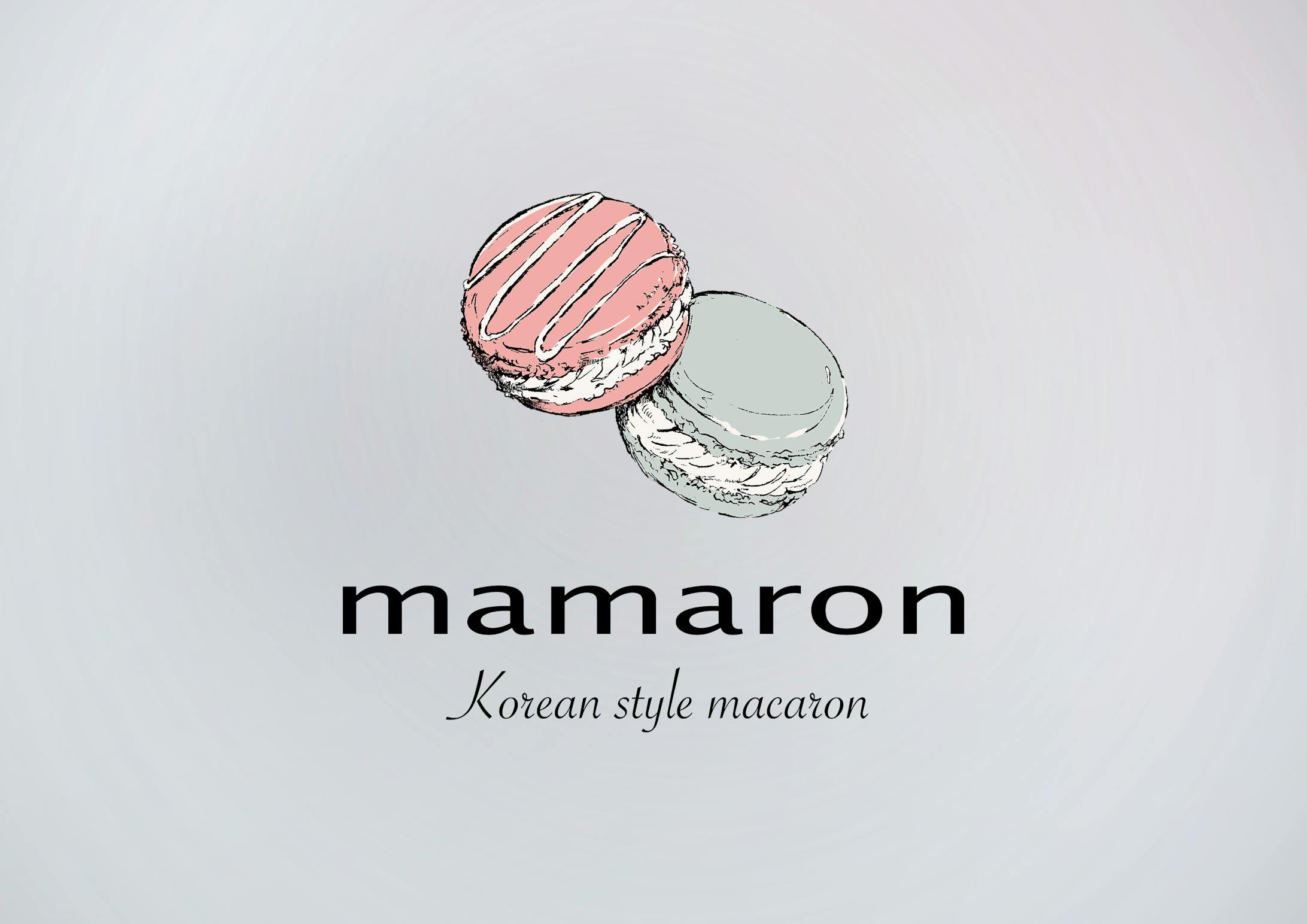 マカロン専門店mamaron イラストロゴ マカロン専門店mamaron イラストロゴ