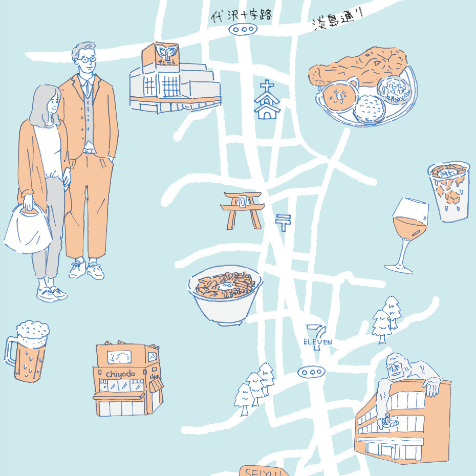 三軒茶屋_イベント用イラストマップ