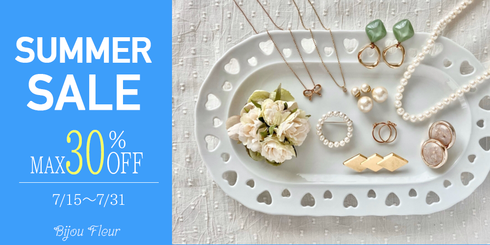 ハンドメイドアクセサリーのセール告知バナー（架空）-1