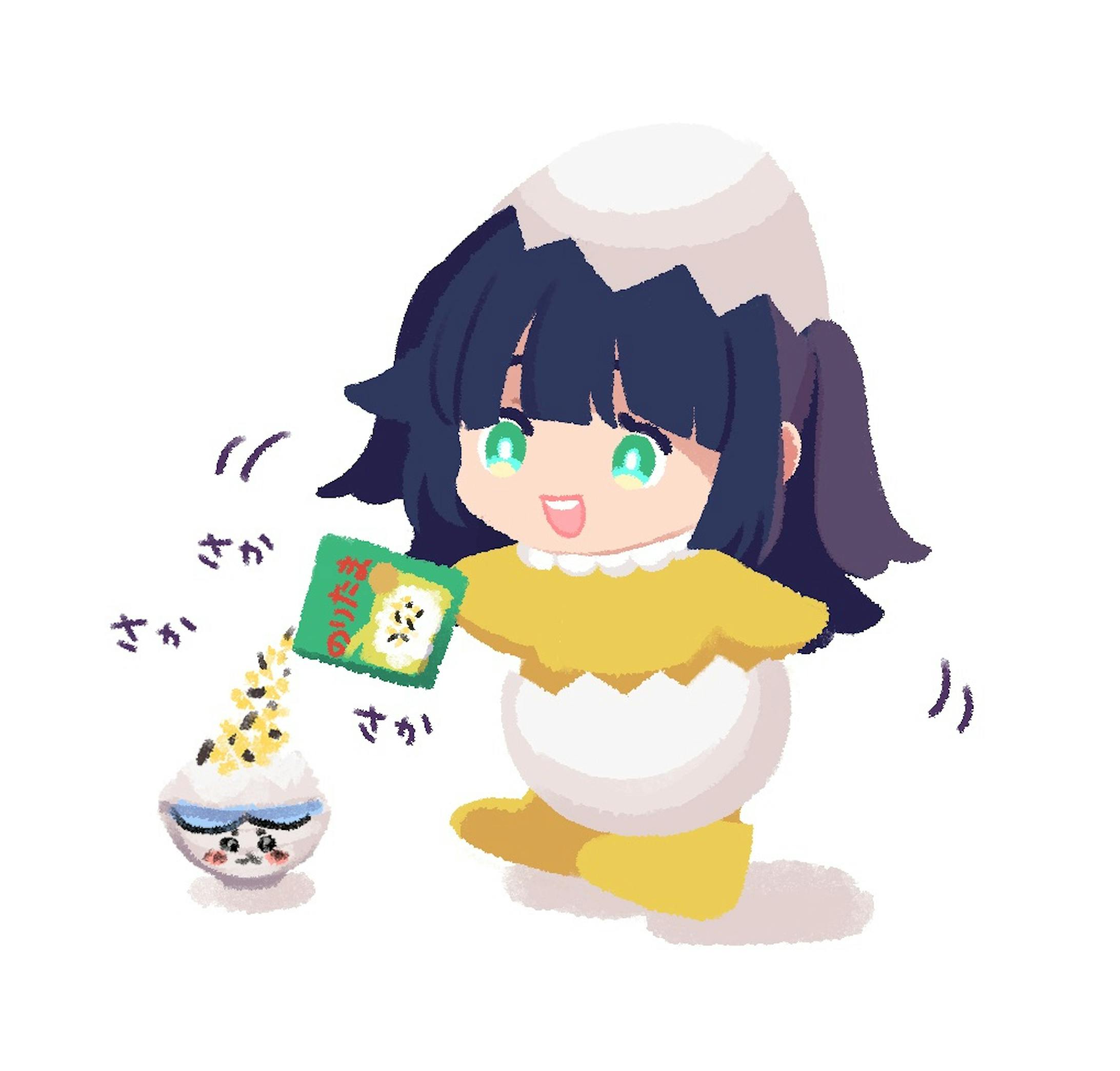 主線なしデフォルメイラスト2点 主線なしデフォルメイラスト2点
