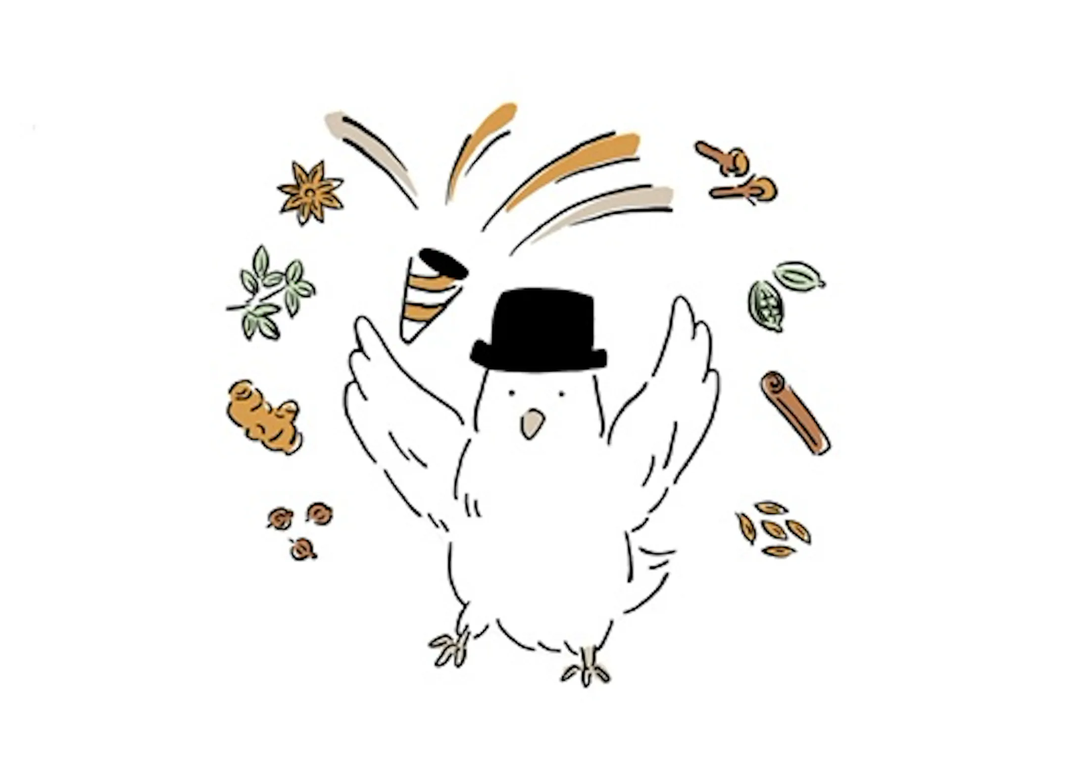 仕事 飲食店1周年記念イラスト 1