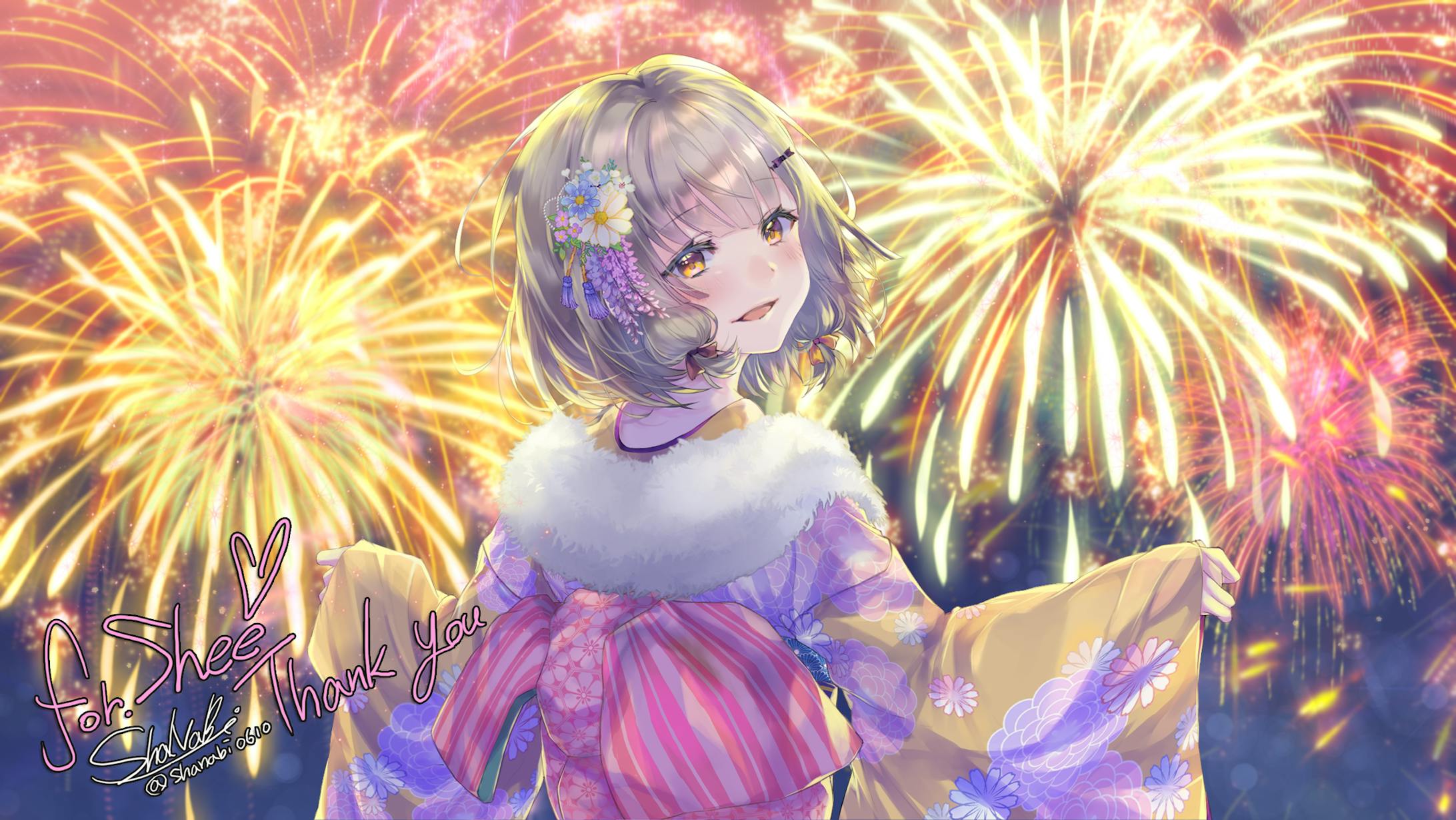 SKEB request お正月花火-1
