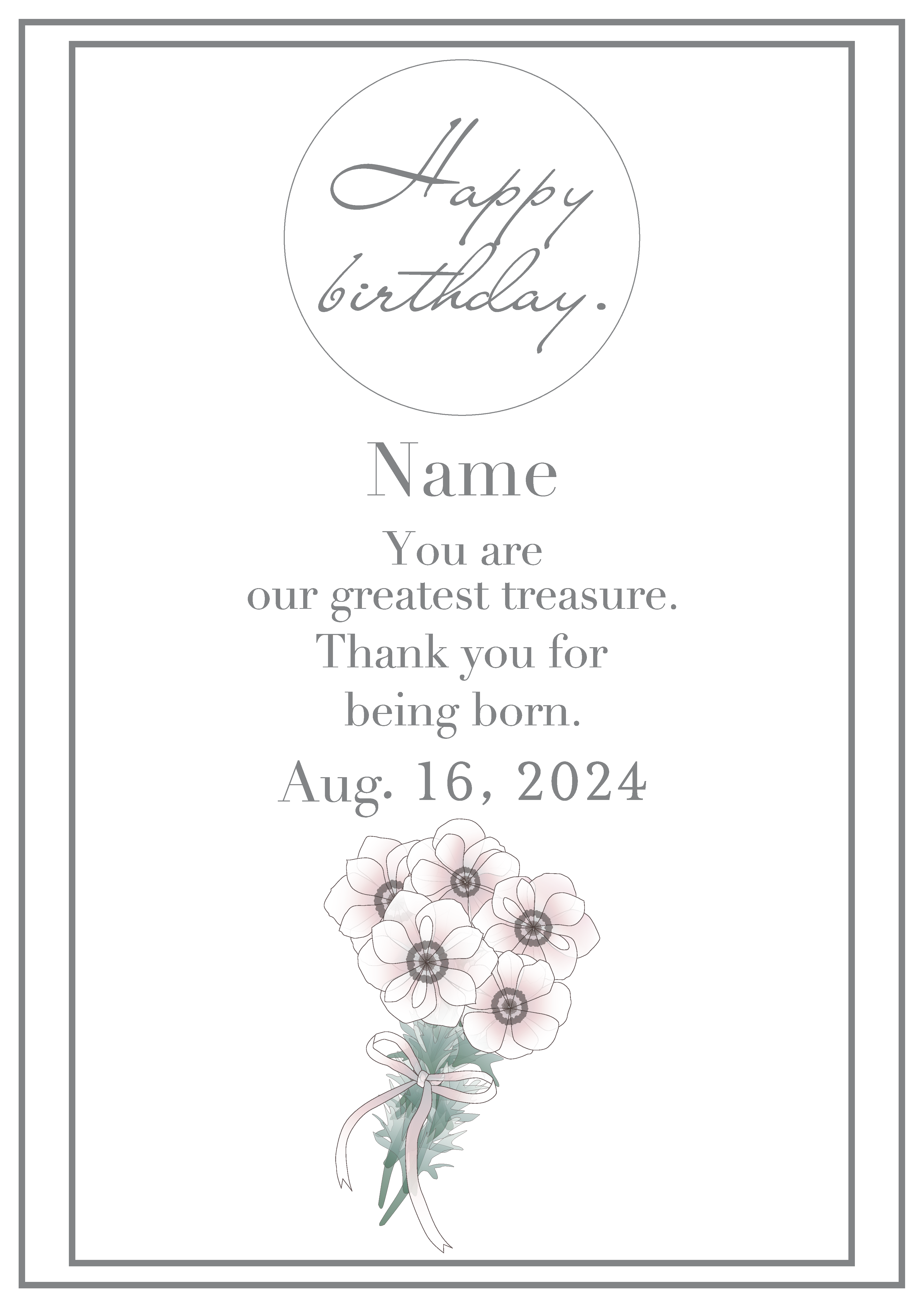 ベビー・子供用印刷物 バースデー-1