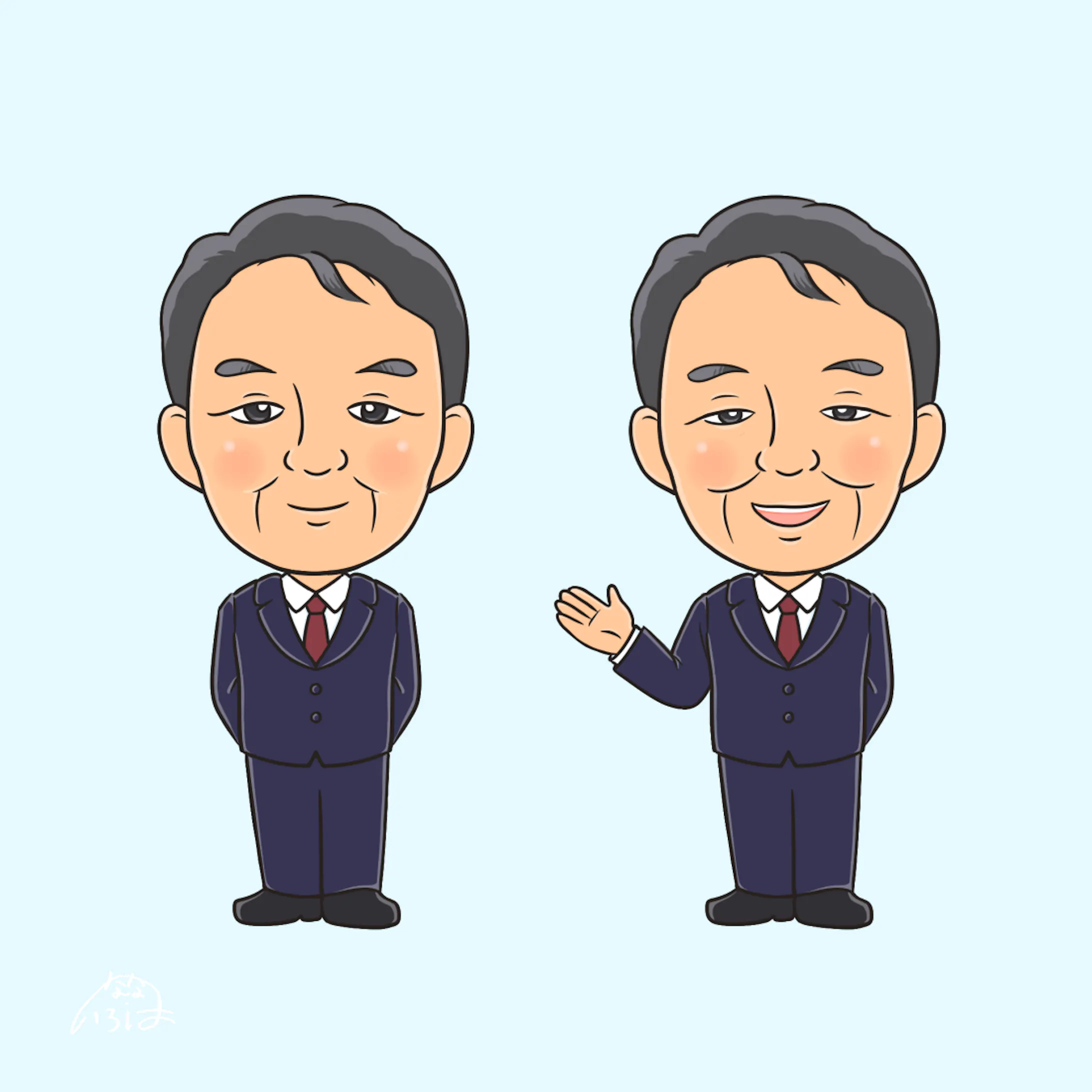 サンプルイラスト 人物アイコン 似顔絵