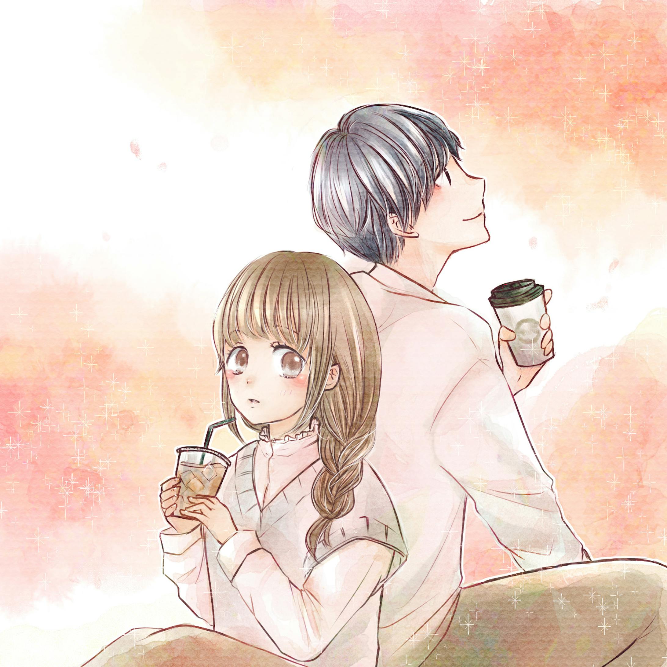 カップルイラスト 4月