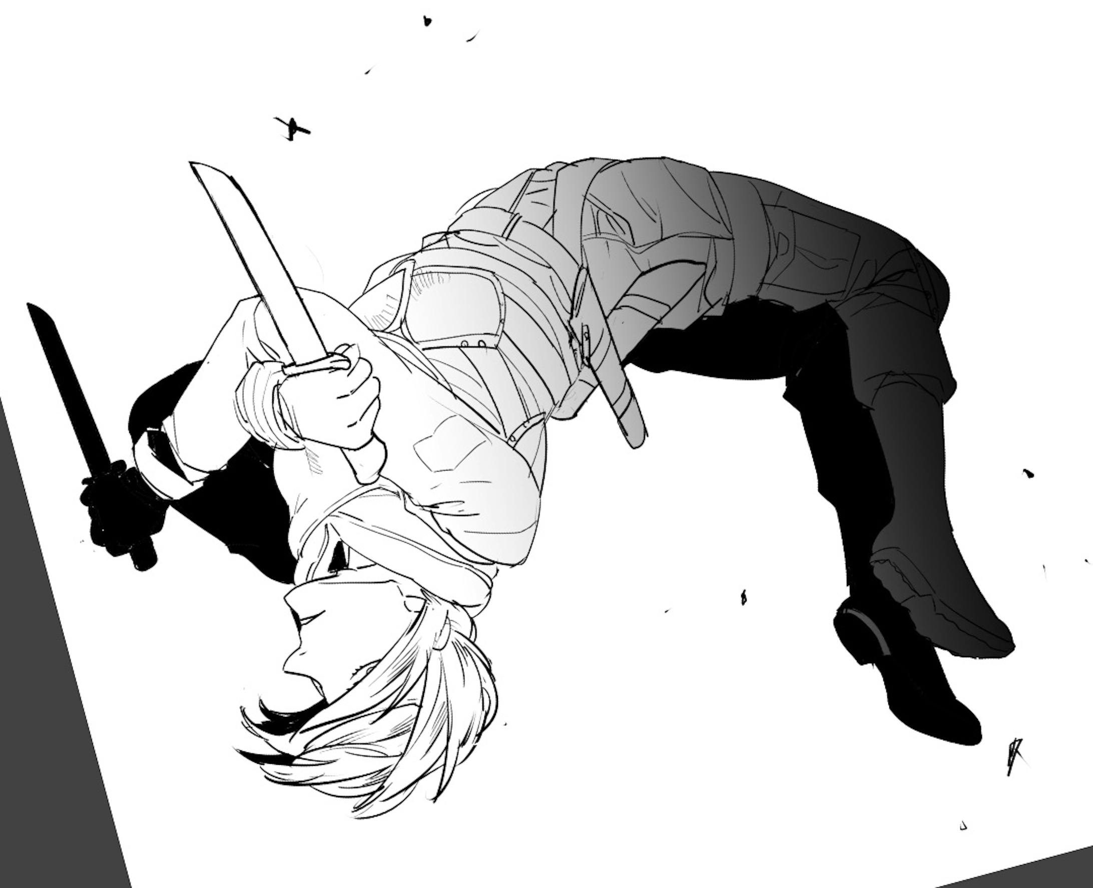 アクションポーズの一例 アクションポーズの一例