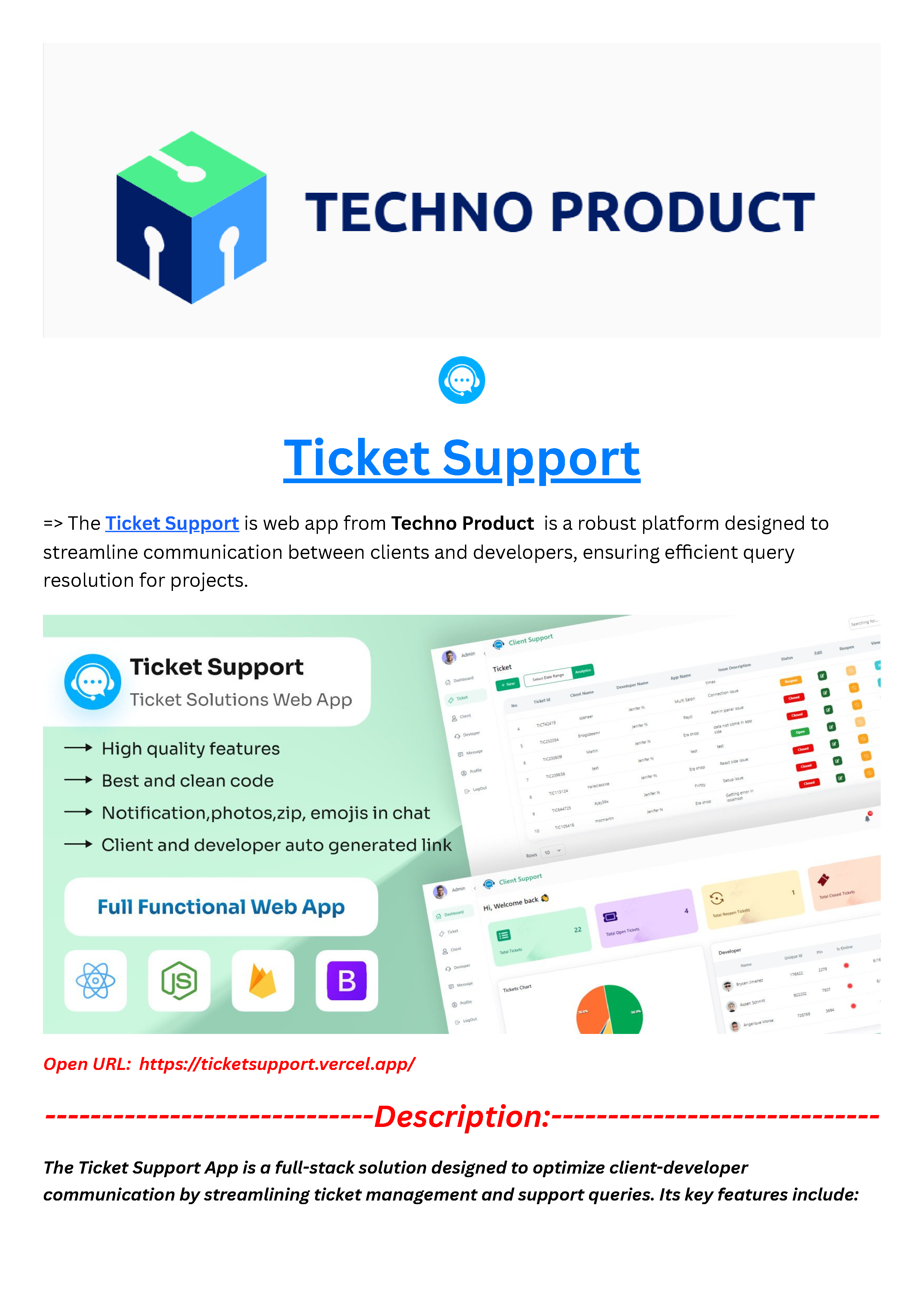 Ticket Support - Real Time Chat -1