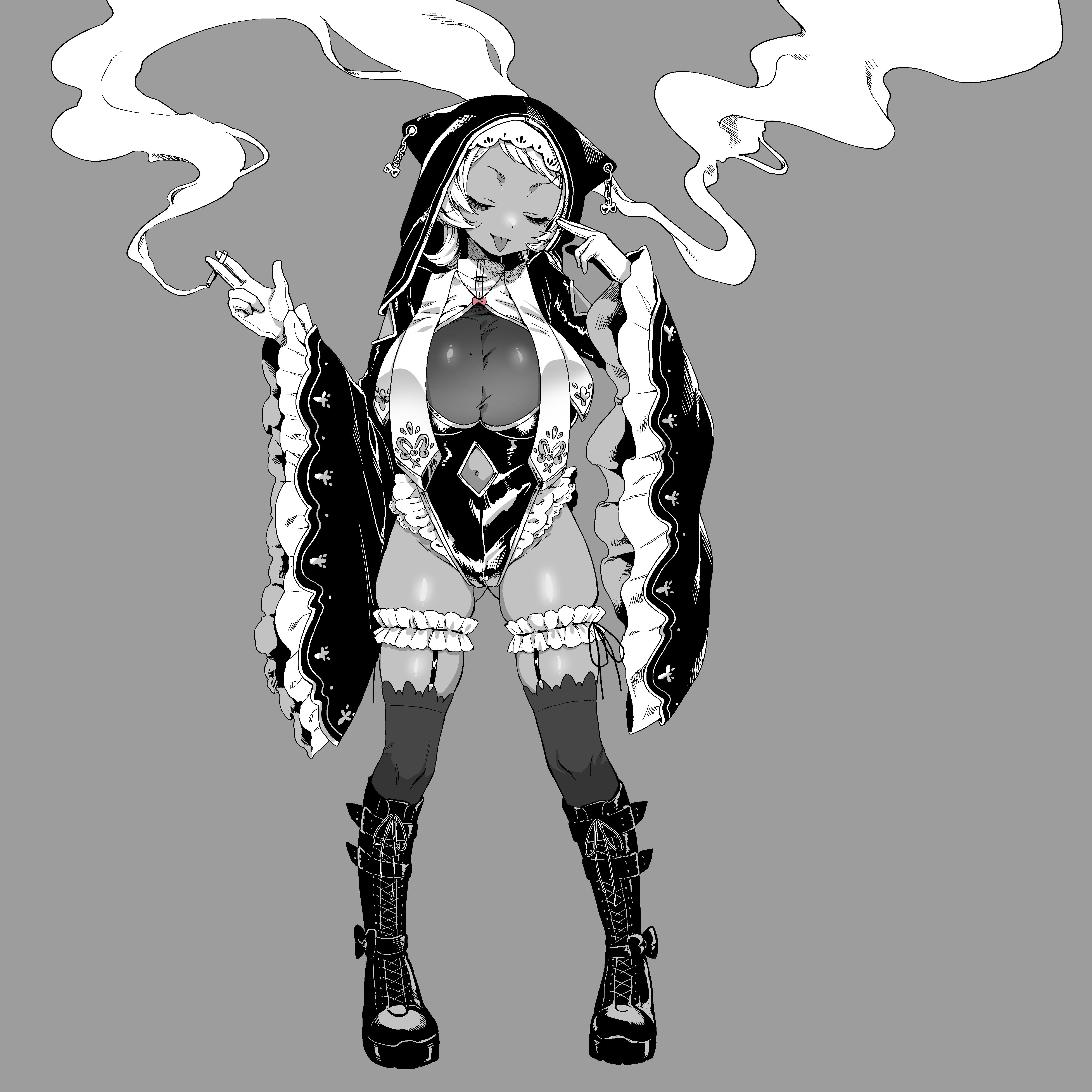 猫吹ケムリ様　歌ってみたMV用イラスト-1