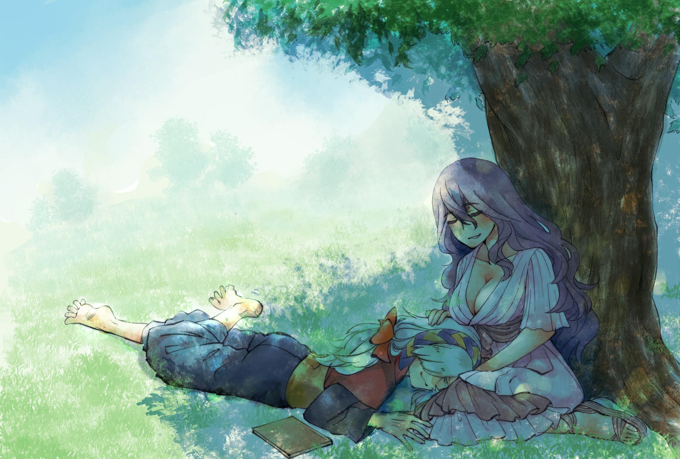 簡単な背景と人物のイラスト 簡単な背景と人物のイラスト