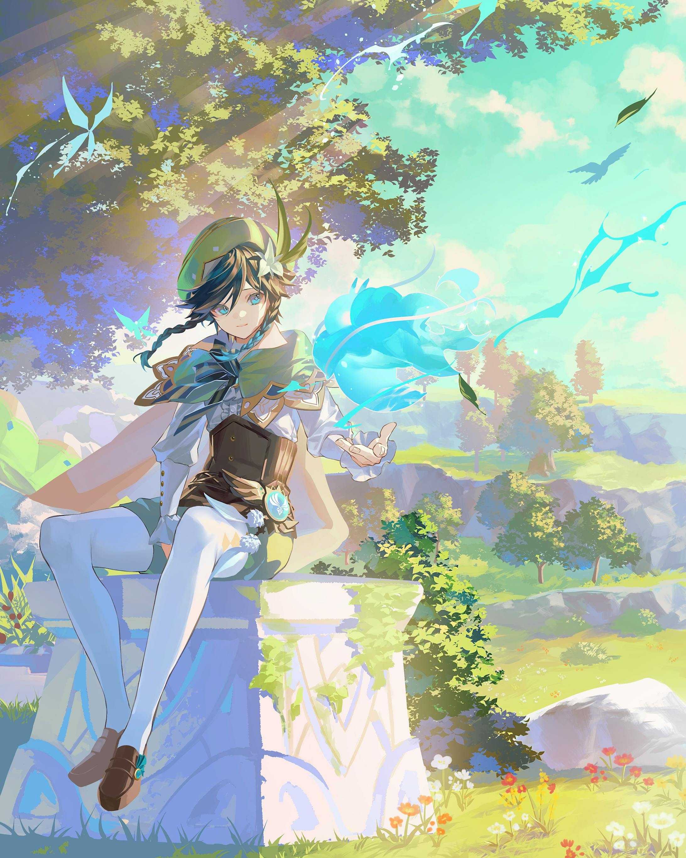 『原神』ウェンティのイラスト