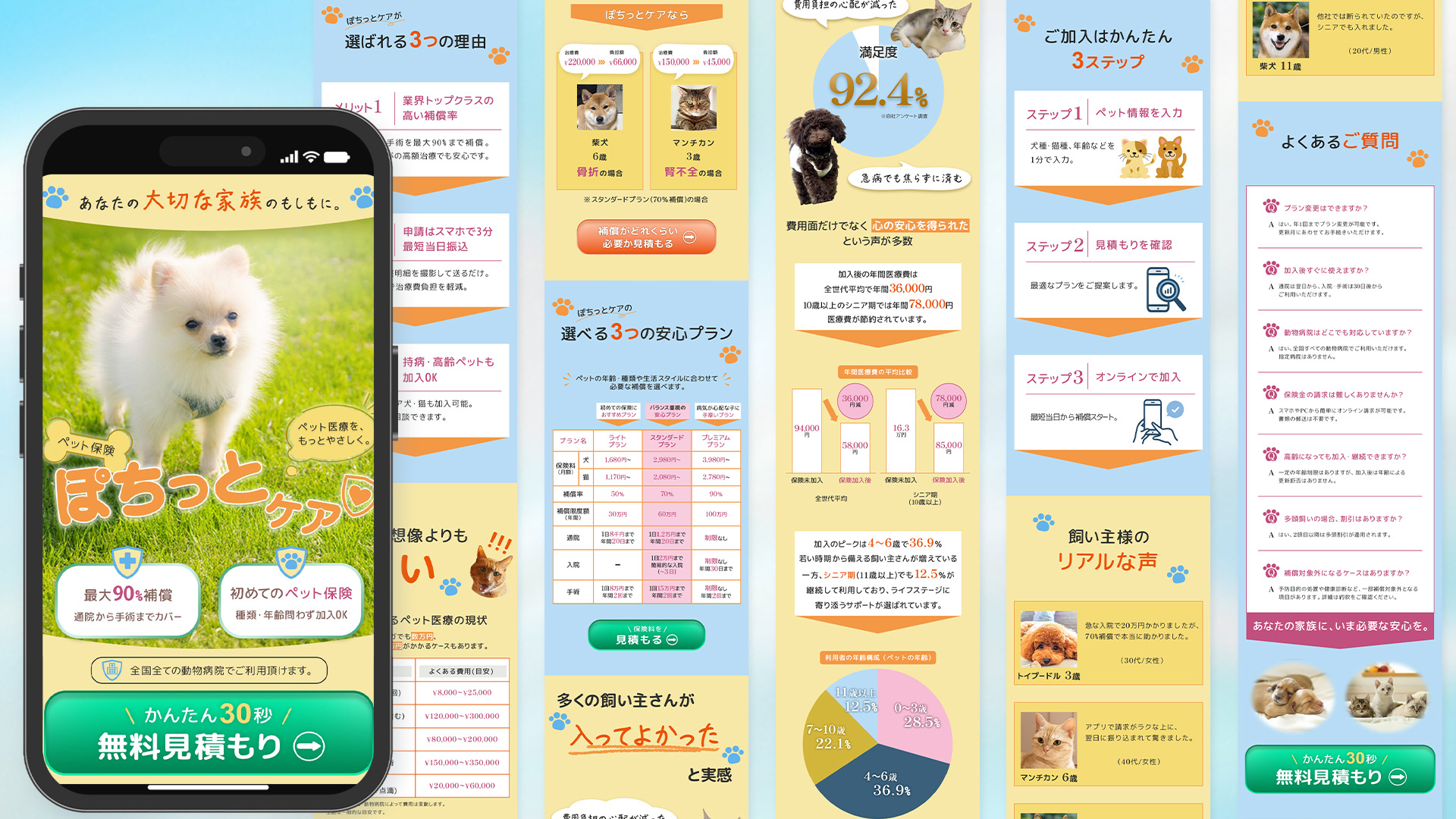 LP(自主制作)｜ペット保険-1