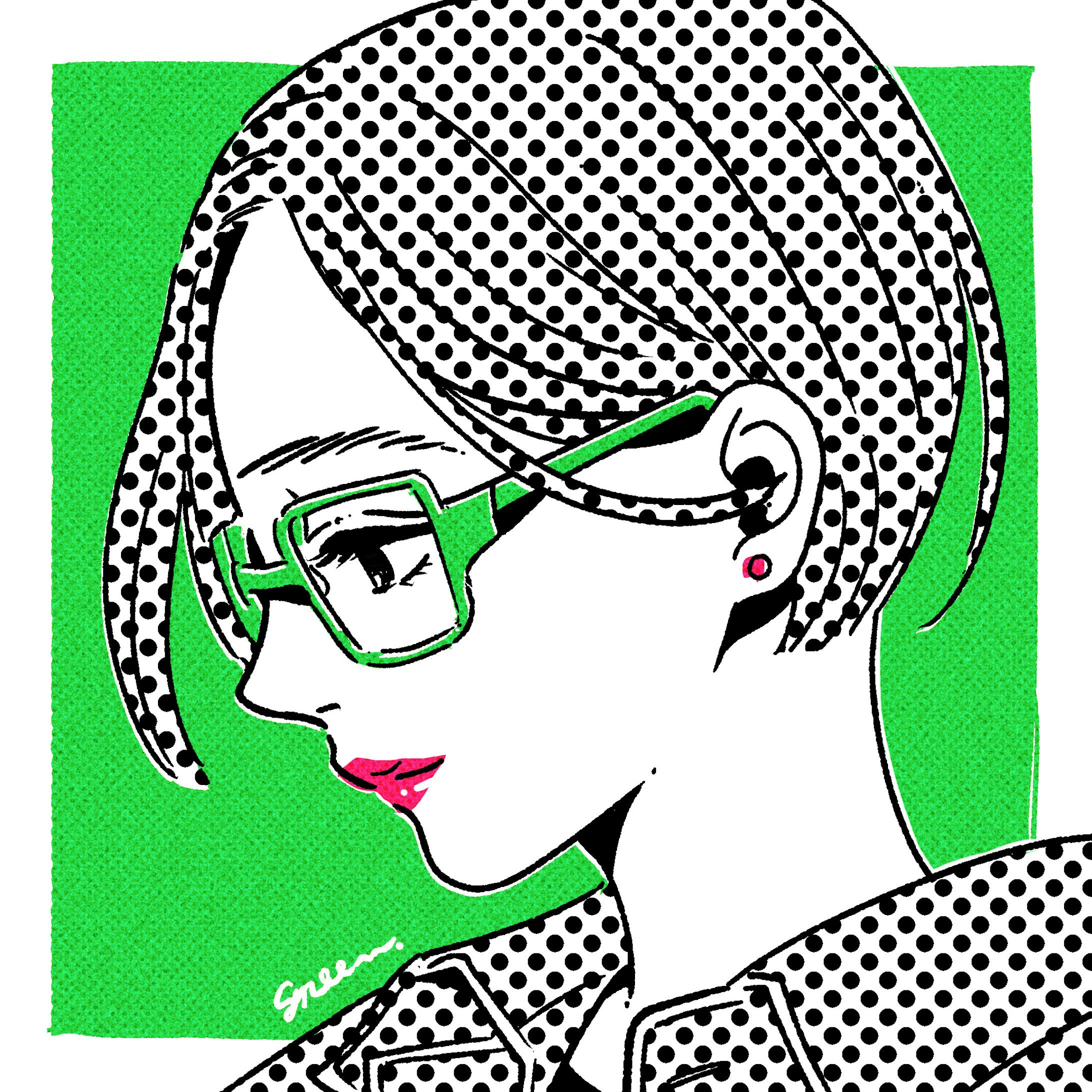 Glasses Girls :green-1