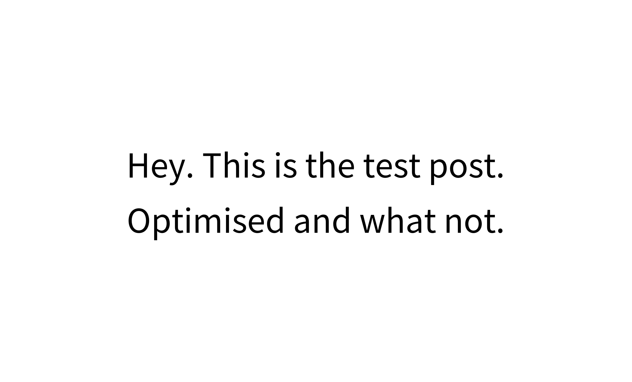 Optimised Post