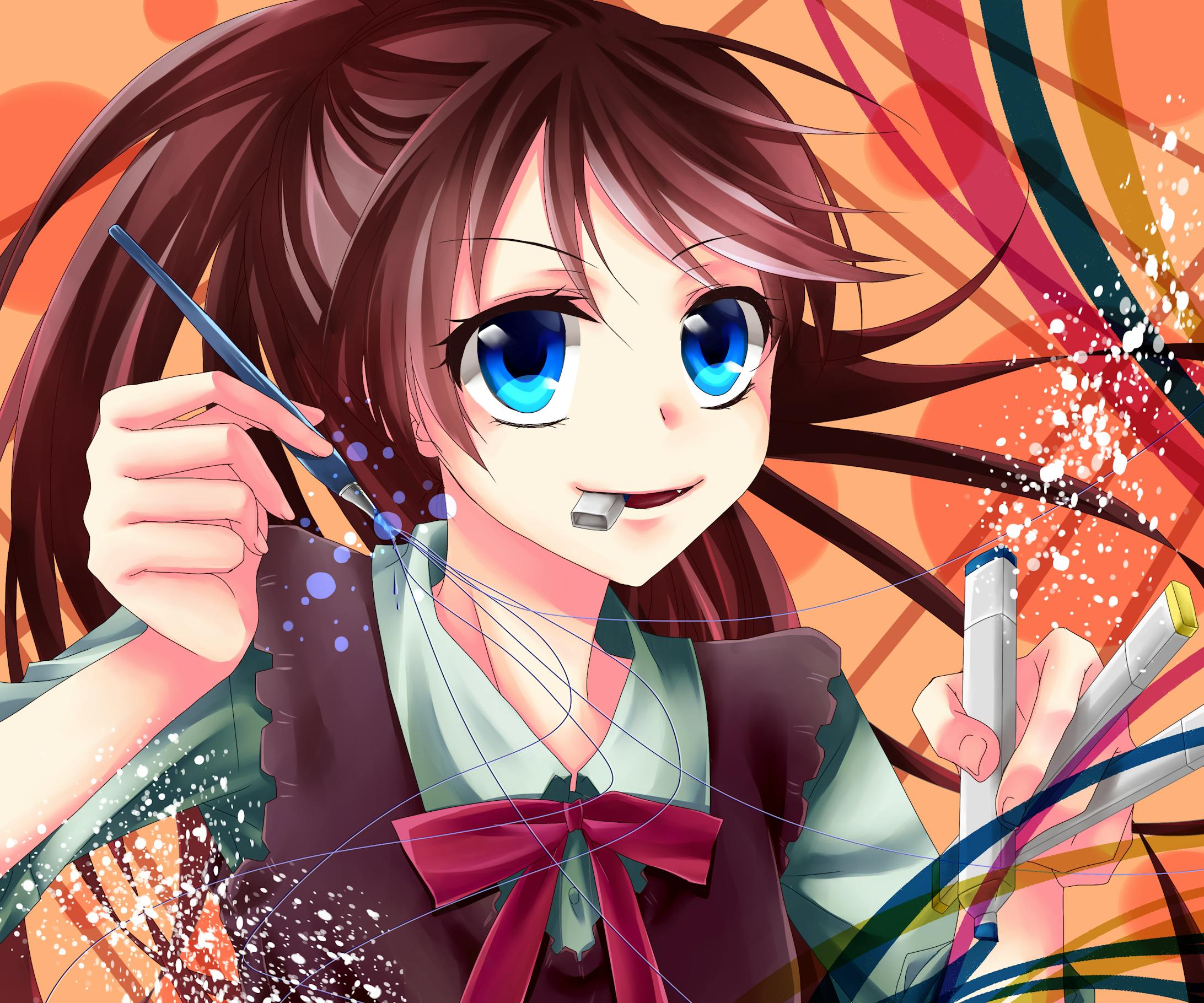 絵を描く少女-1