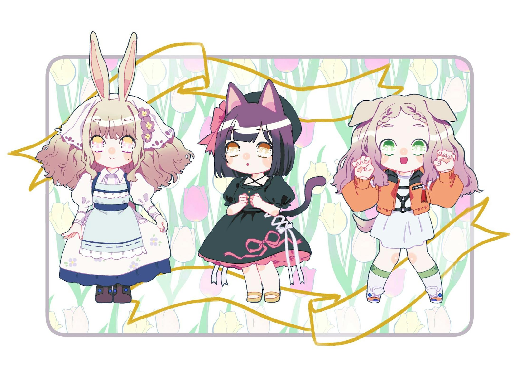 けもみみの女の子SDキャラクター-1