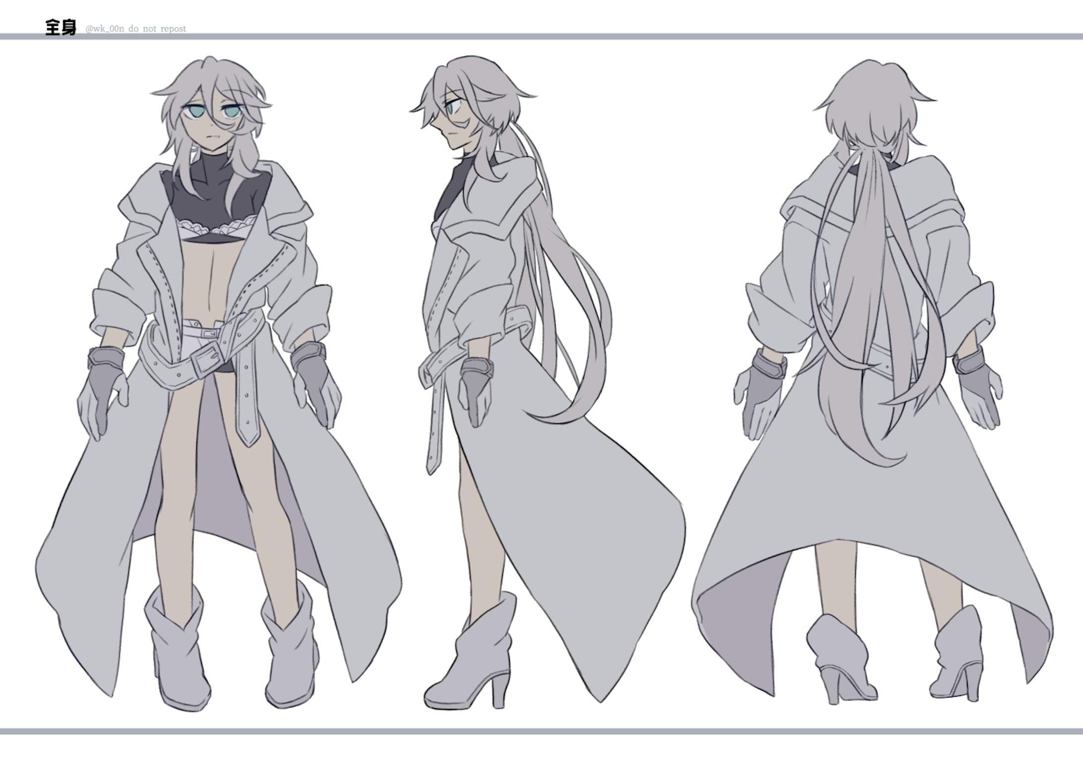 アニメ塗りと三面図 アニメ塗りと三面図