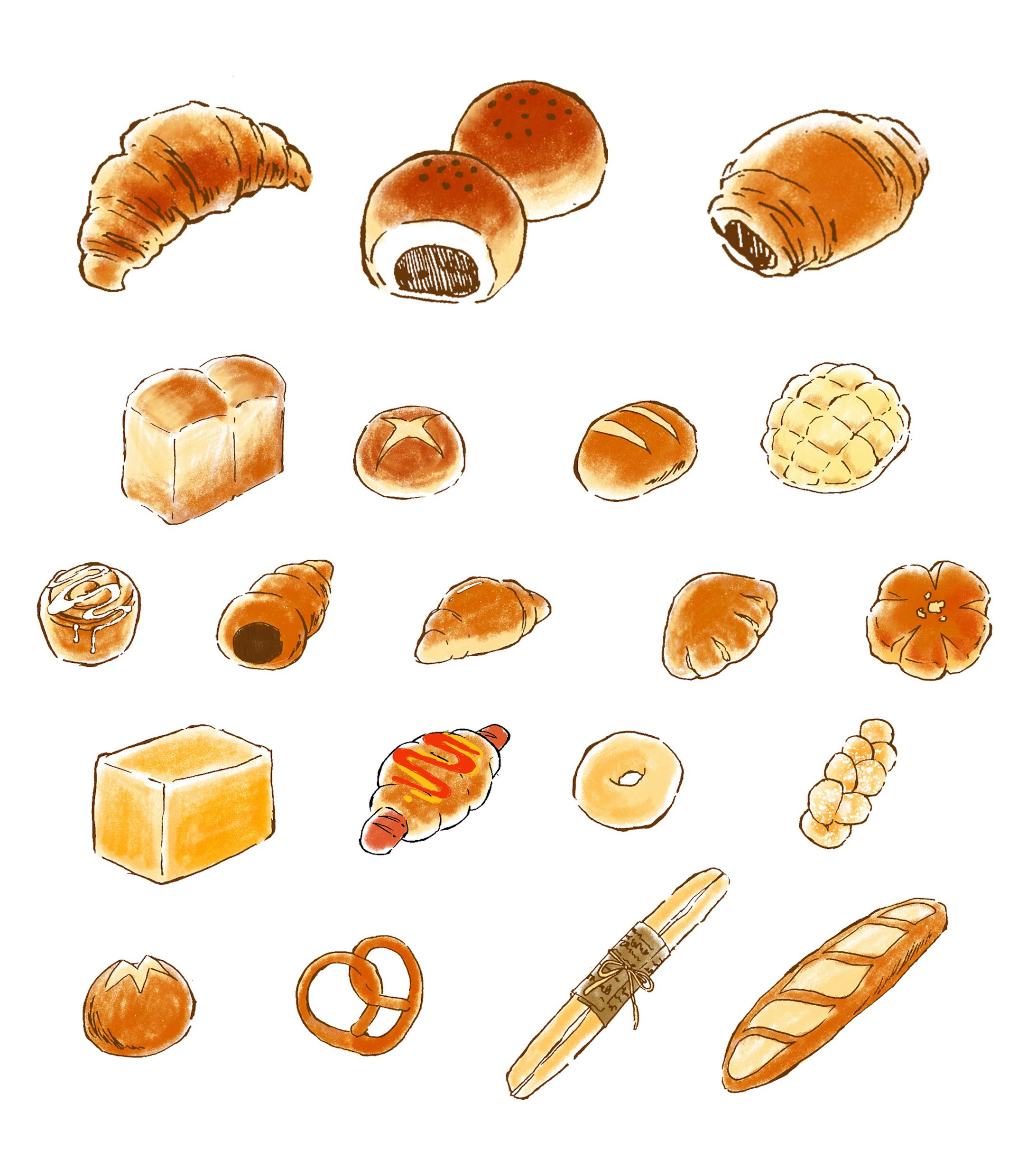 パンのイラスト-2