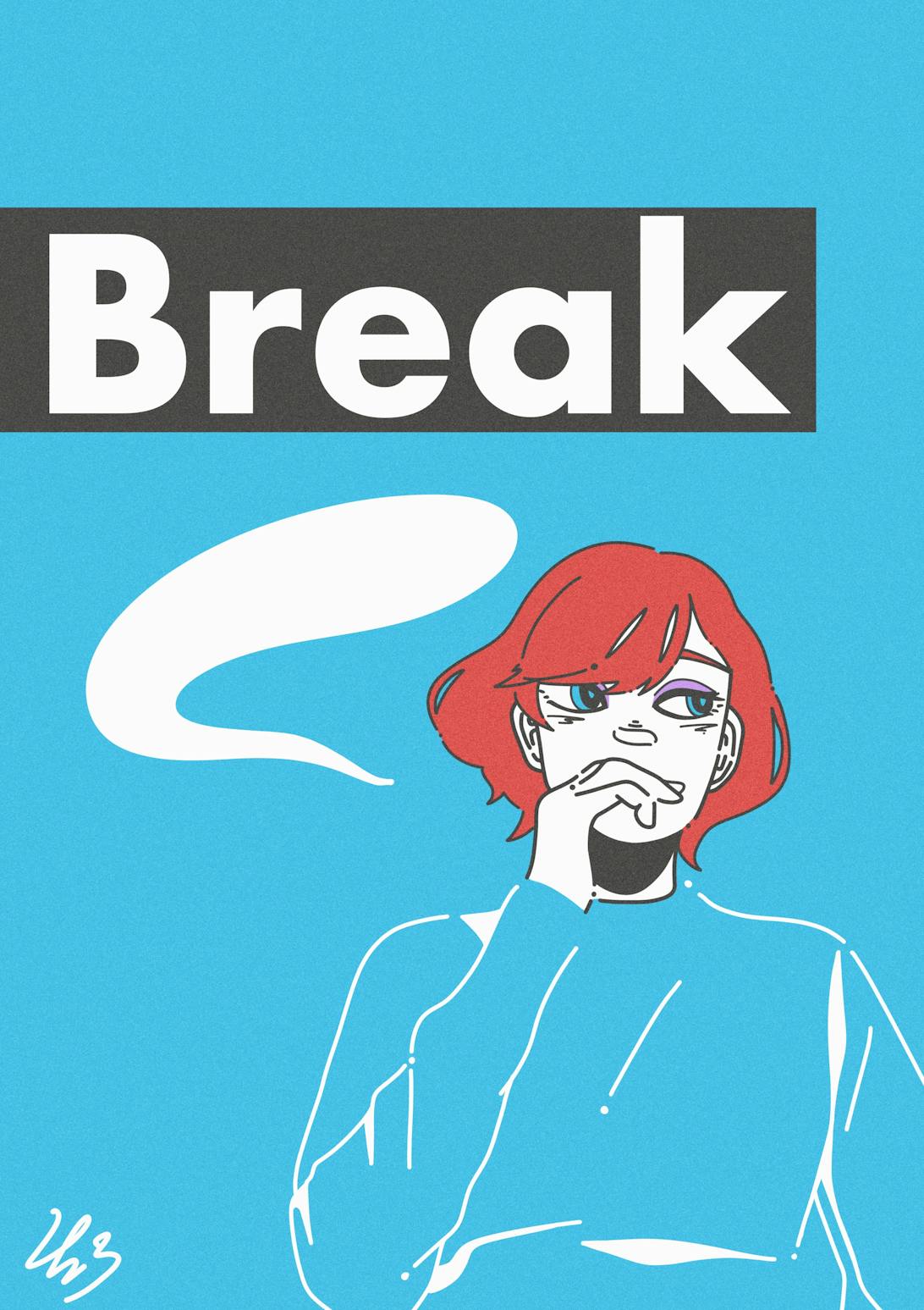 ポップでカラフルな輪郭線はっきり女の子イラスト ポップでカラフルな輪郭線はっきり女の子イラスト