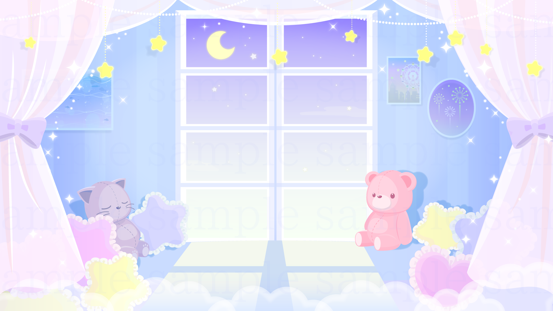 ゆめかわいい配信用素材-1