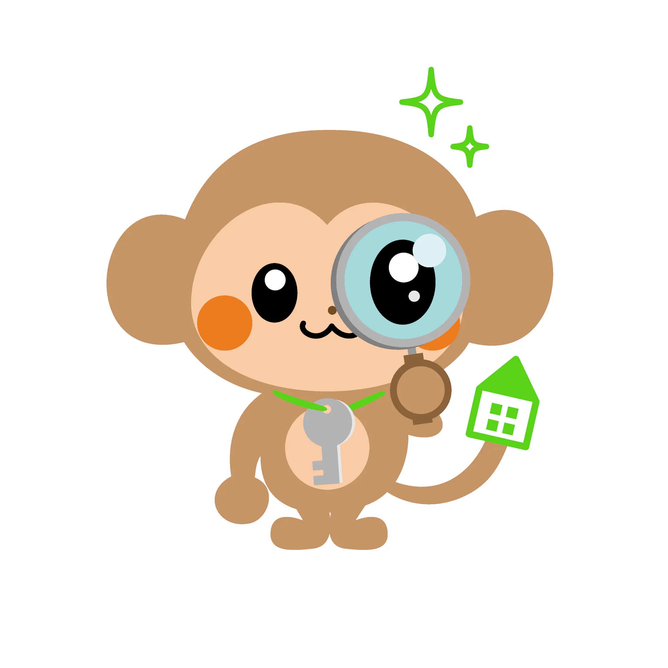 かわいいサルの不動産キャラクター